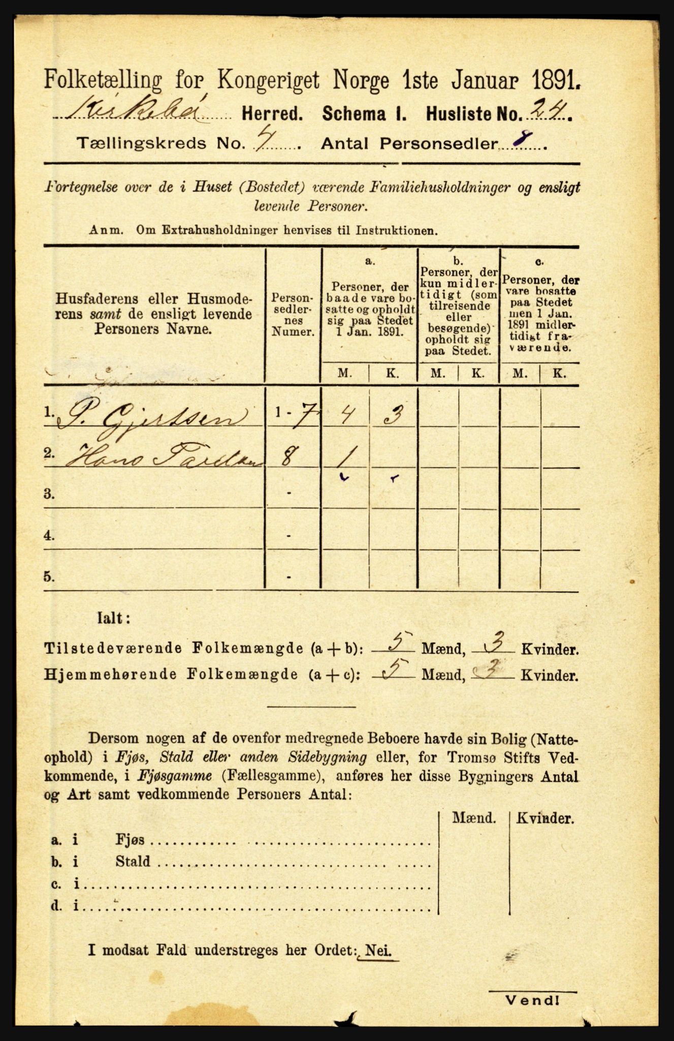 RA, 1891 census for 1416 Kyrkjebø, 1891, p. 859