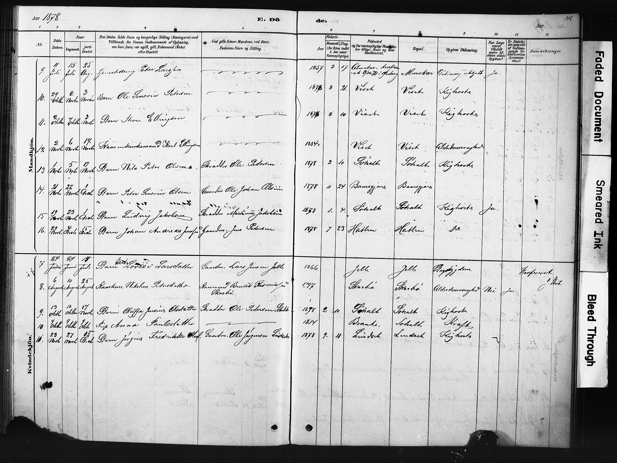 Ministerialprotokoller, klokkerbøker og fødselsregistre - Møre og Romsdal, SAT/A-1454/522/L0326: Parish register (copy) no. 522C05, 1878-1890, p. 146