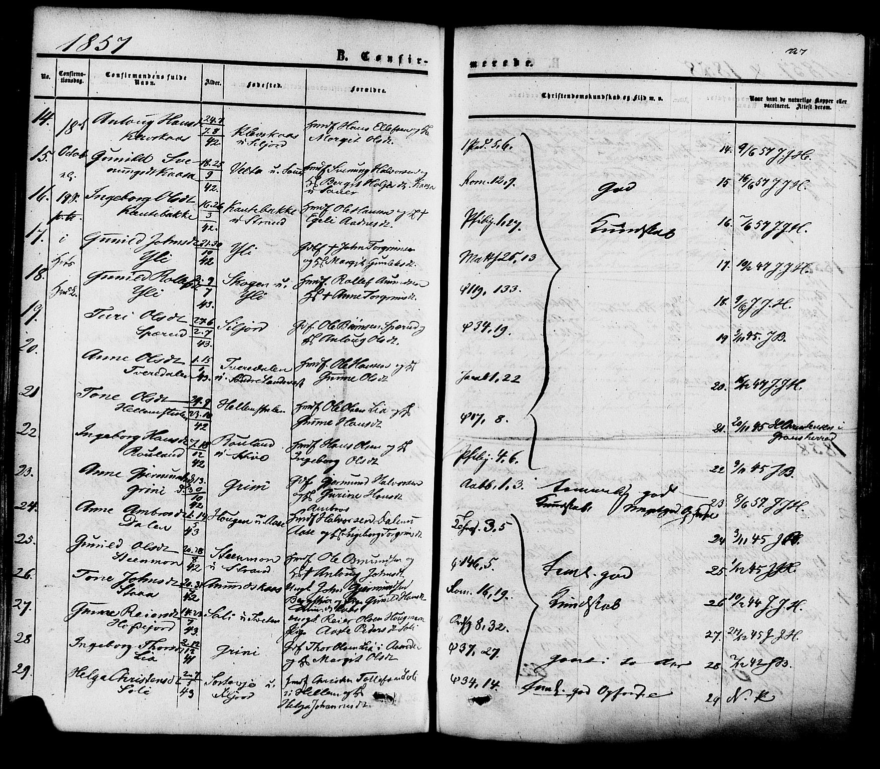 Heddal kirkebøker, SAKO/A-268/F/Fa/L0007: Parish register (official) no. I 7, 1855-1877, p. 227