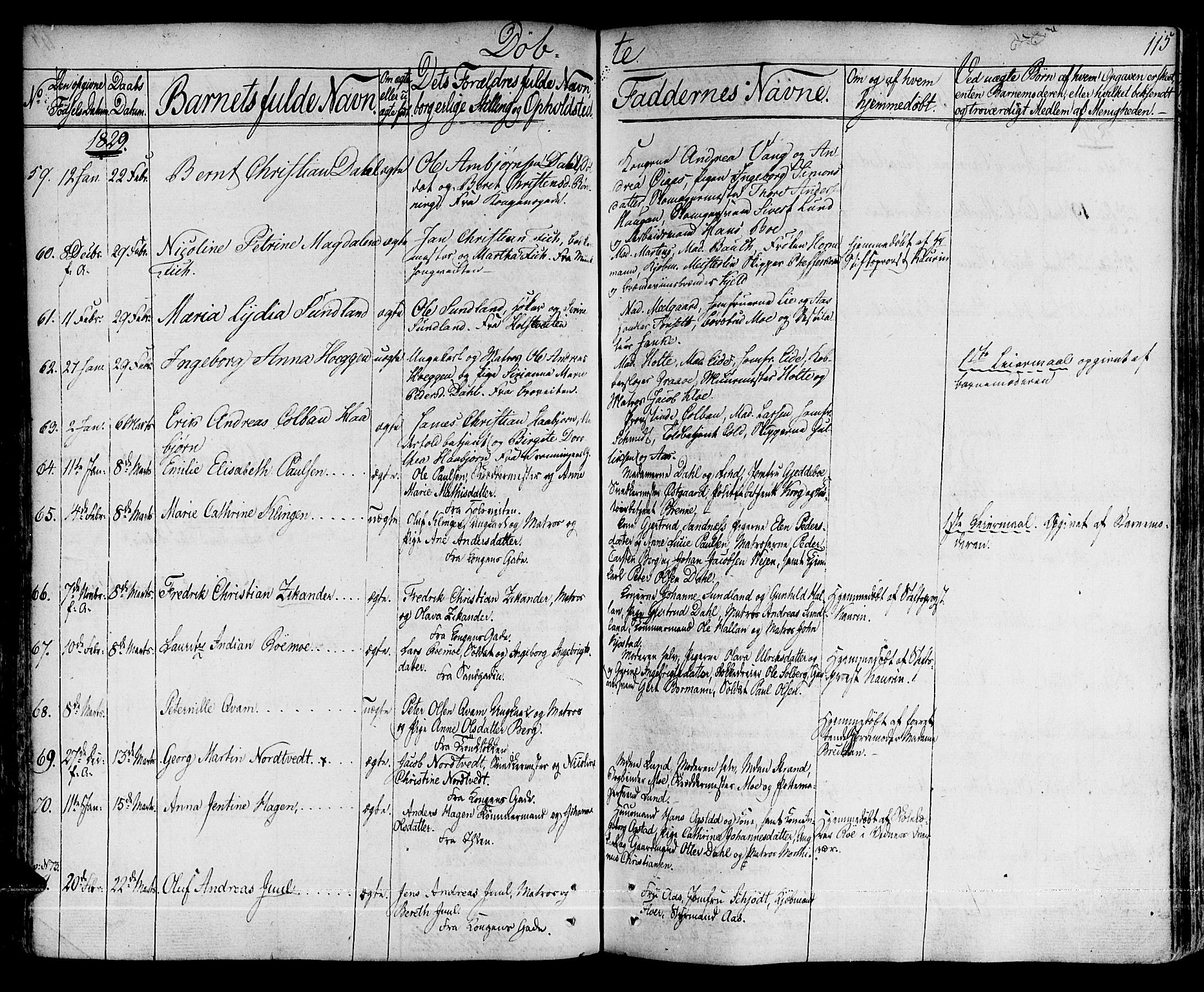 Ministerialprotokoller, klokkerbøker og fødselsregistre - Sør-Trøndelag, SAT/A-1456/601/L0045: Parish register (official) no. 601A13, 1821-1831, p. 115