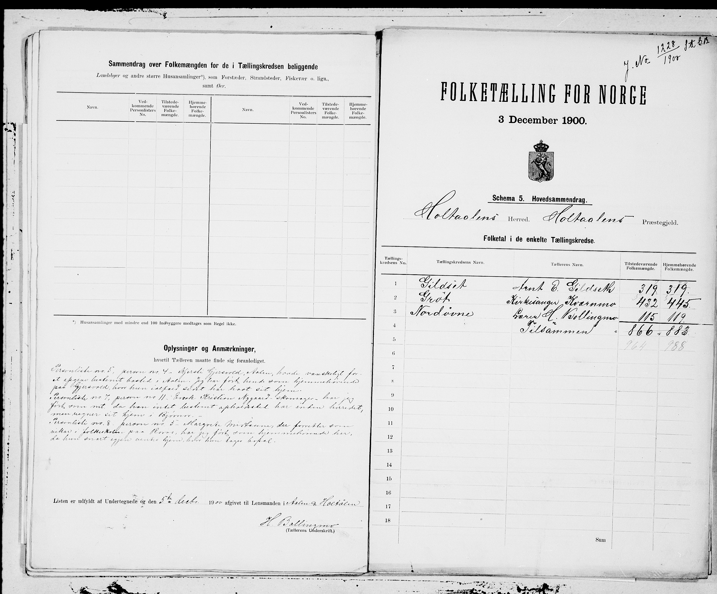 SAT, 1900 census for Haltdalen, 1900, p. 8