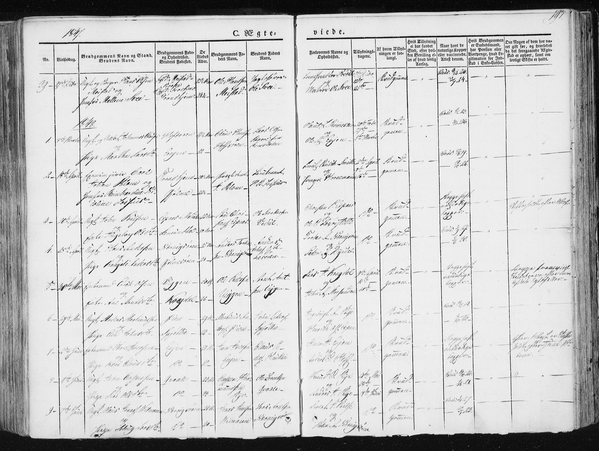 Ministerialprotokoller, klokkerbøker og fødselsregistre - Sør-Trøndelag, SAT/A-1456/668/L0805: Parish register (official) no. 668A05, 1840-1853, p. 191