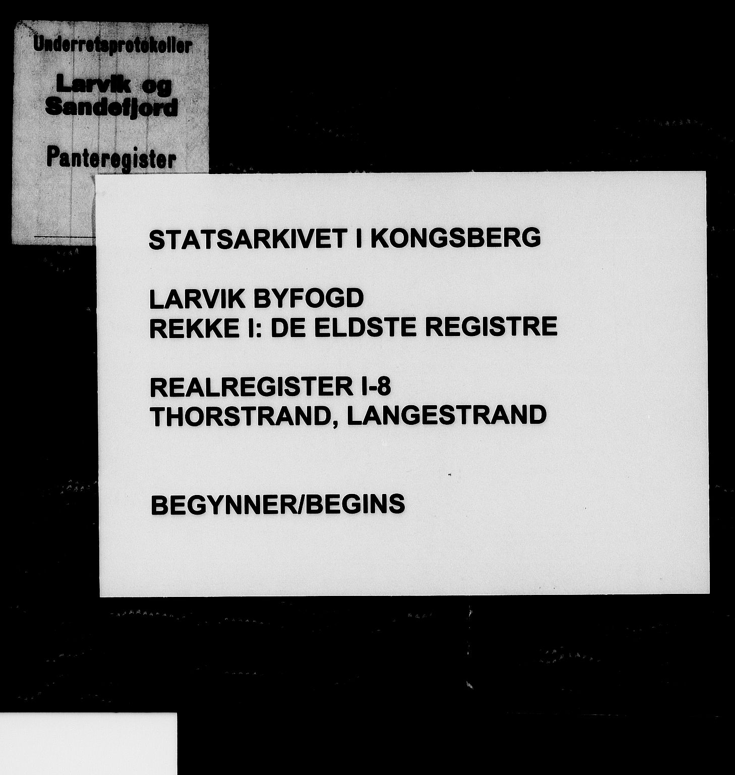 Larvik byfogd, SAKO/A-218/G/Gb/Gba/Gbaa/L0008: Mortgage register no. I 8