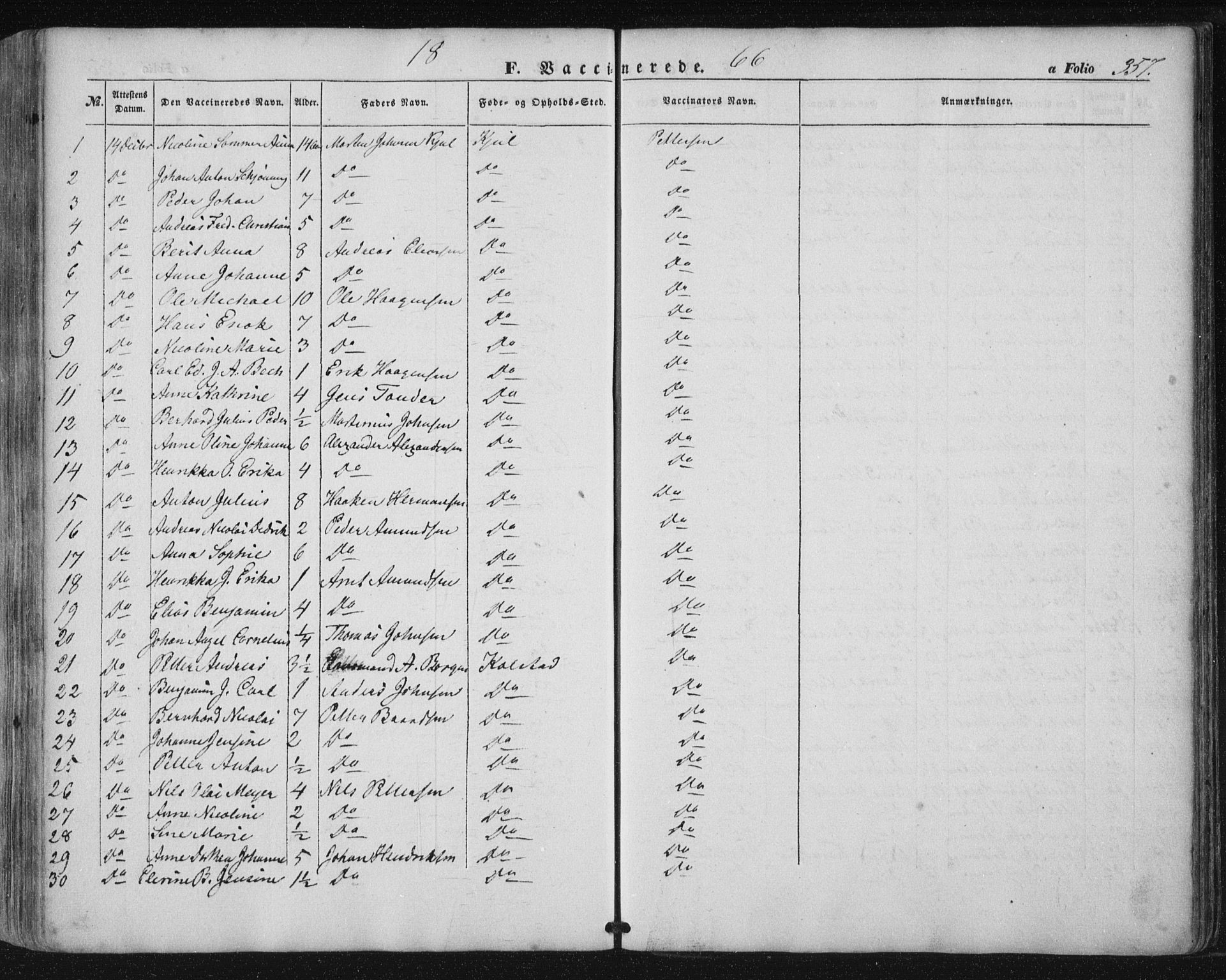 Ministerialprotokoller, klokkerbøker og fødselsregistre - Nordland, AV/SAT-A-1459/816/L0240: Parish register (official) no. 816A06, 1846-1870, p. 357