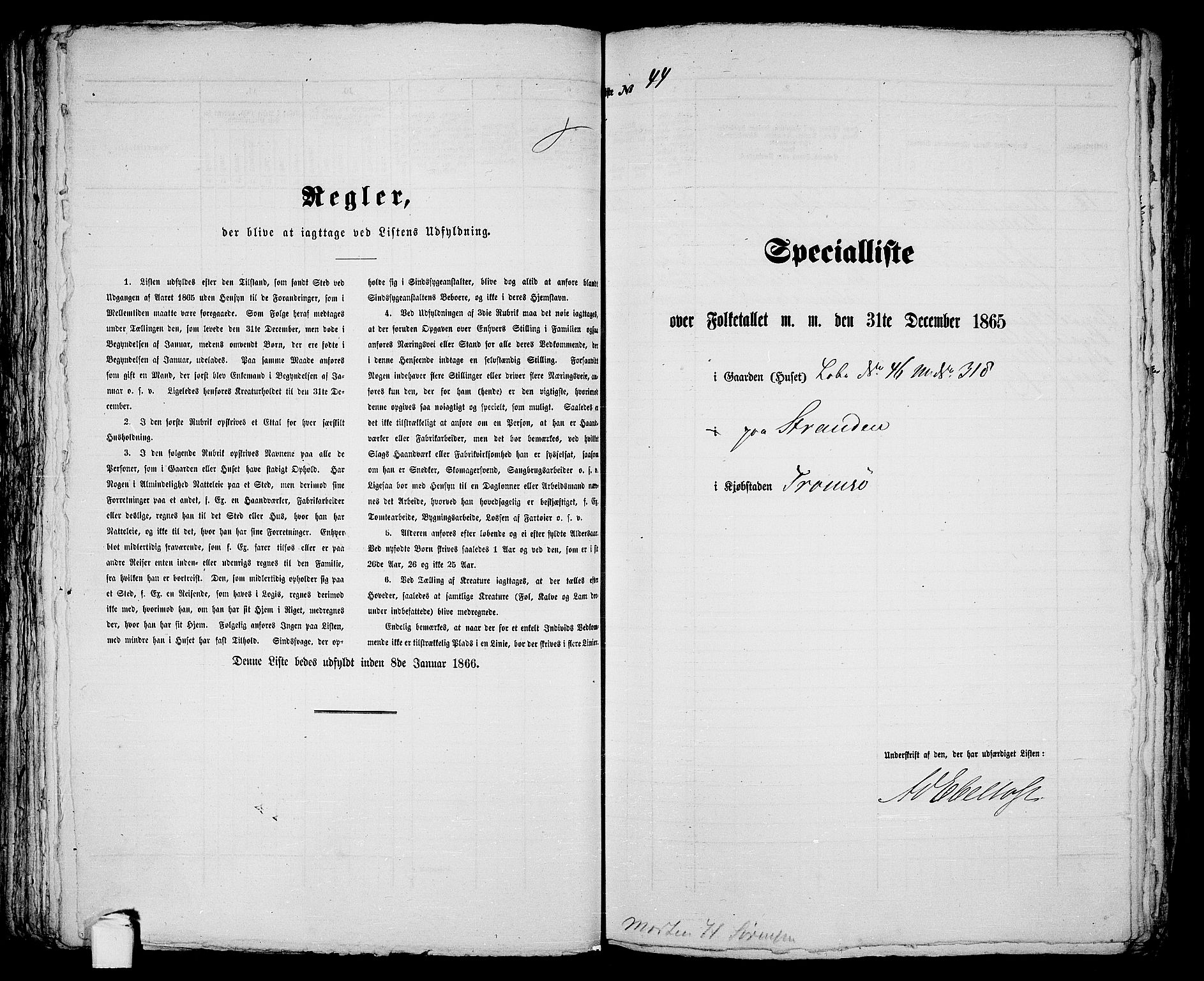 RA, 1865 census for Tromsø, 1865, p. 96