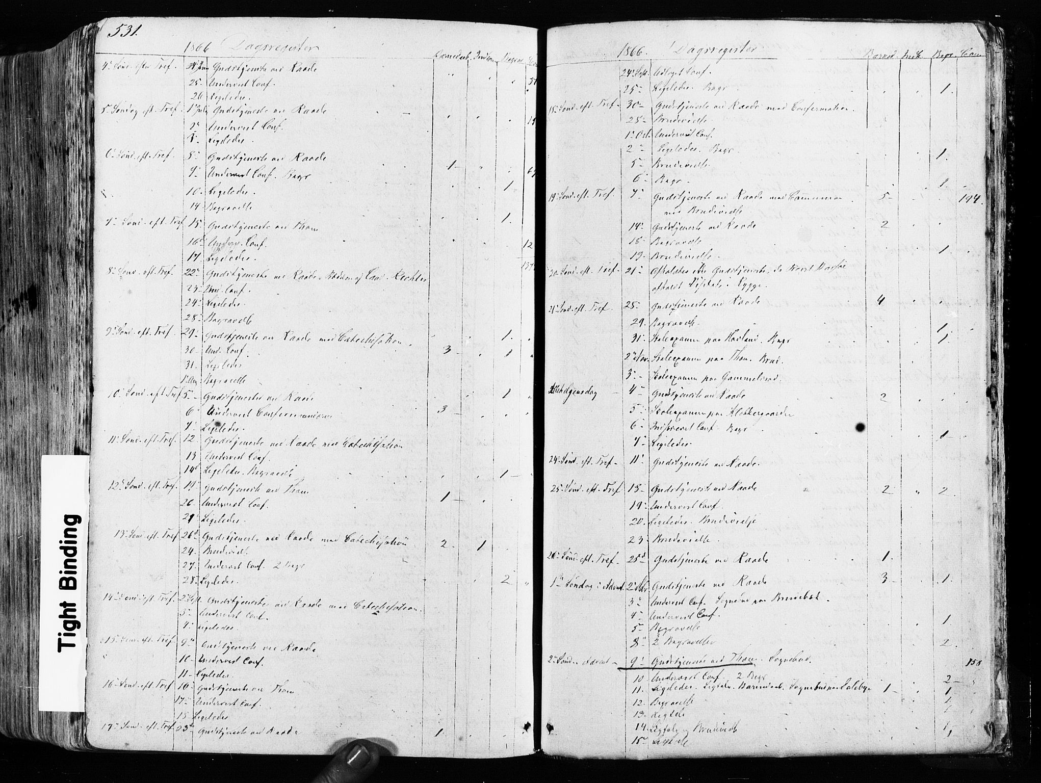 Råde prestekontor kirkebøker, AV/SAO-A-2009/F/Fa/L0006: Parish register (official) no. 6, 1854-1877, p. 531