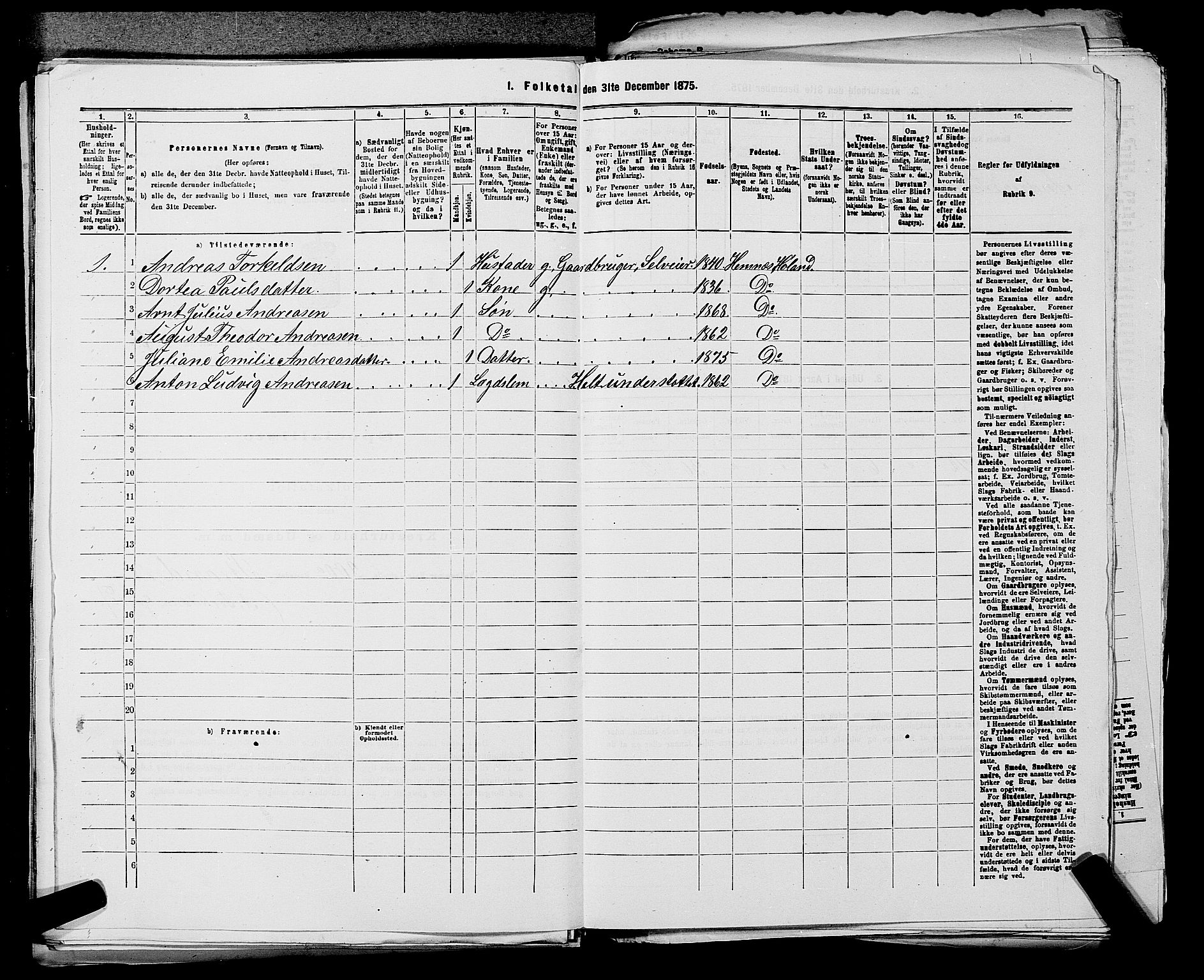 RA, 1875 census for 0221P Høland, 1875, p. 1468