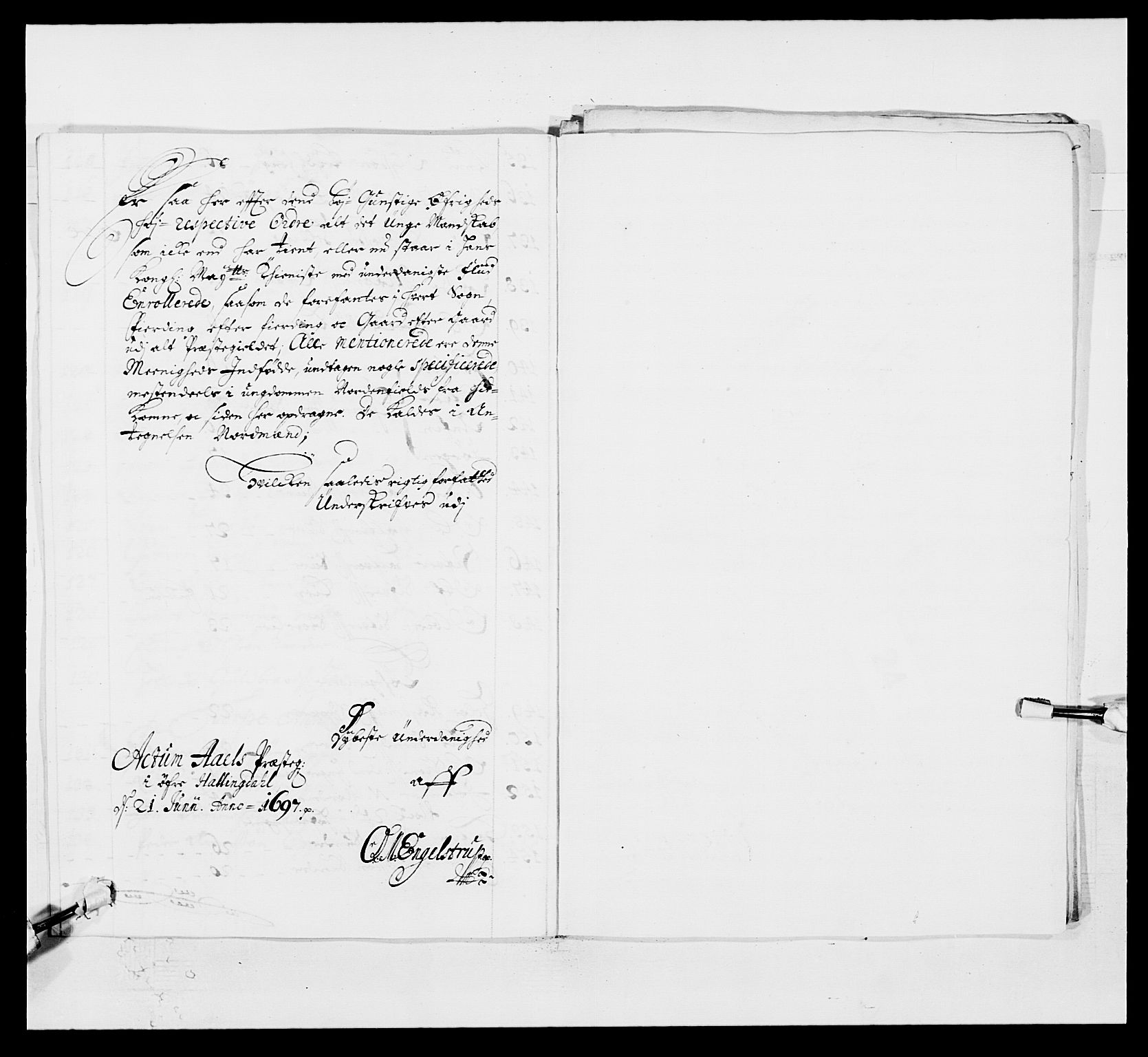 Kommanderende general (KG I) med Det norske krigsdirektorium, AV/RA-EA-5419/E/Ea/L0500: Opplandske regiment, 1696-1697, p. 346