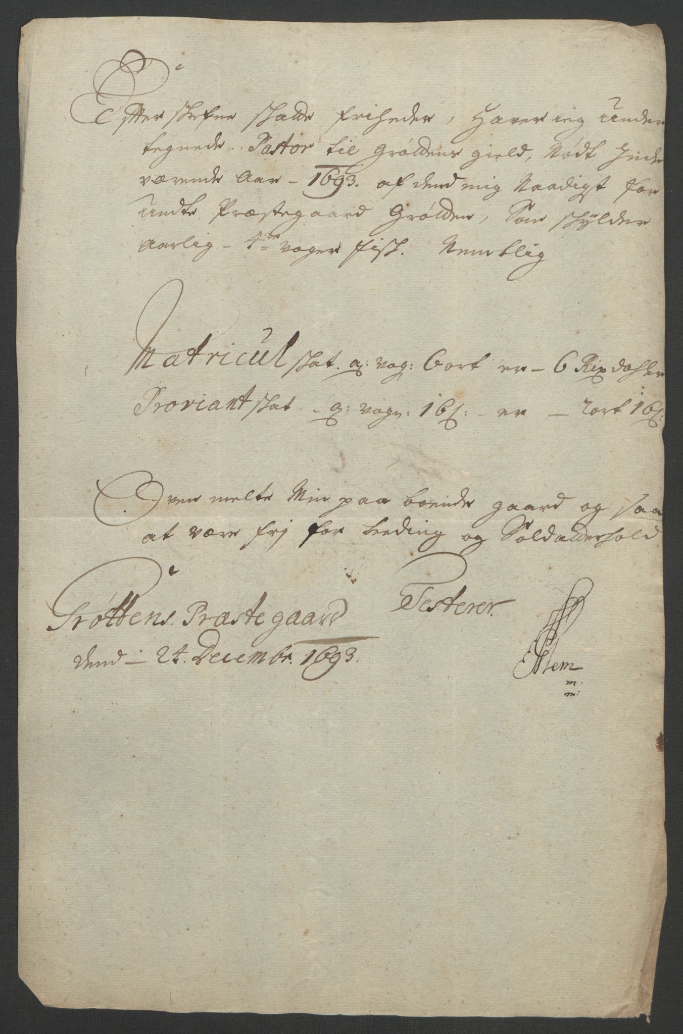 Rentekammeret inntil 1814, Reviderte regnskaper, Fogderegnskap, AV/RA-EA-4092/R55/L3651: Fogderegnskap Romsdal, 1693-1694, p. 141