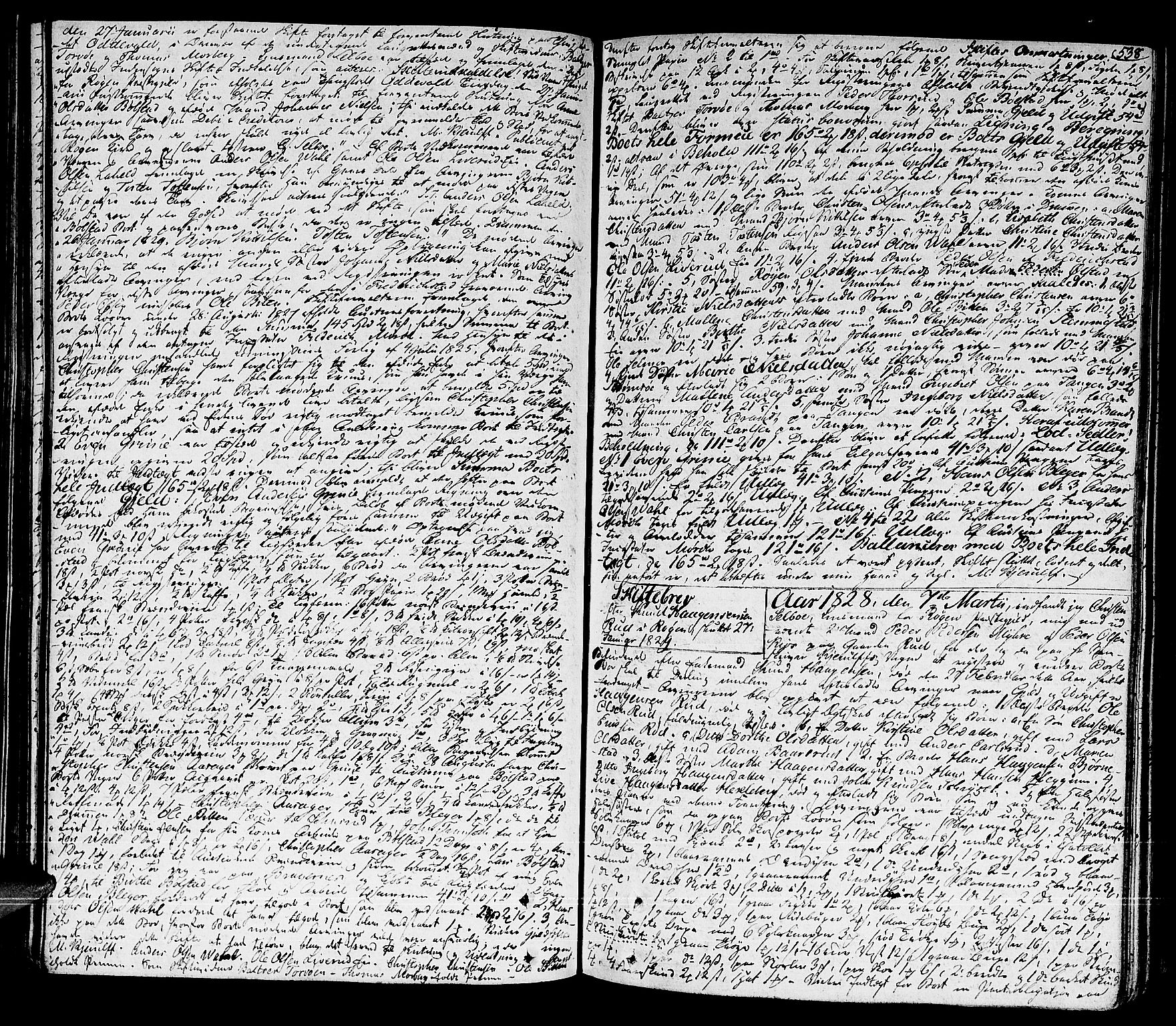 Lier, Røyken og Hurum sorenskriveri, SAKO/A-89/H/Hc/L0010a: Skifteprotokoll, 1813-1835, p. 537b-538a