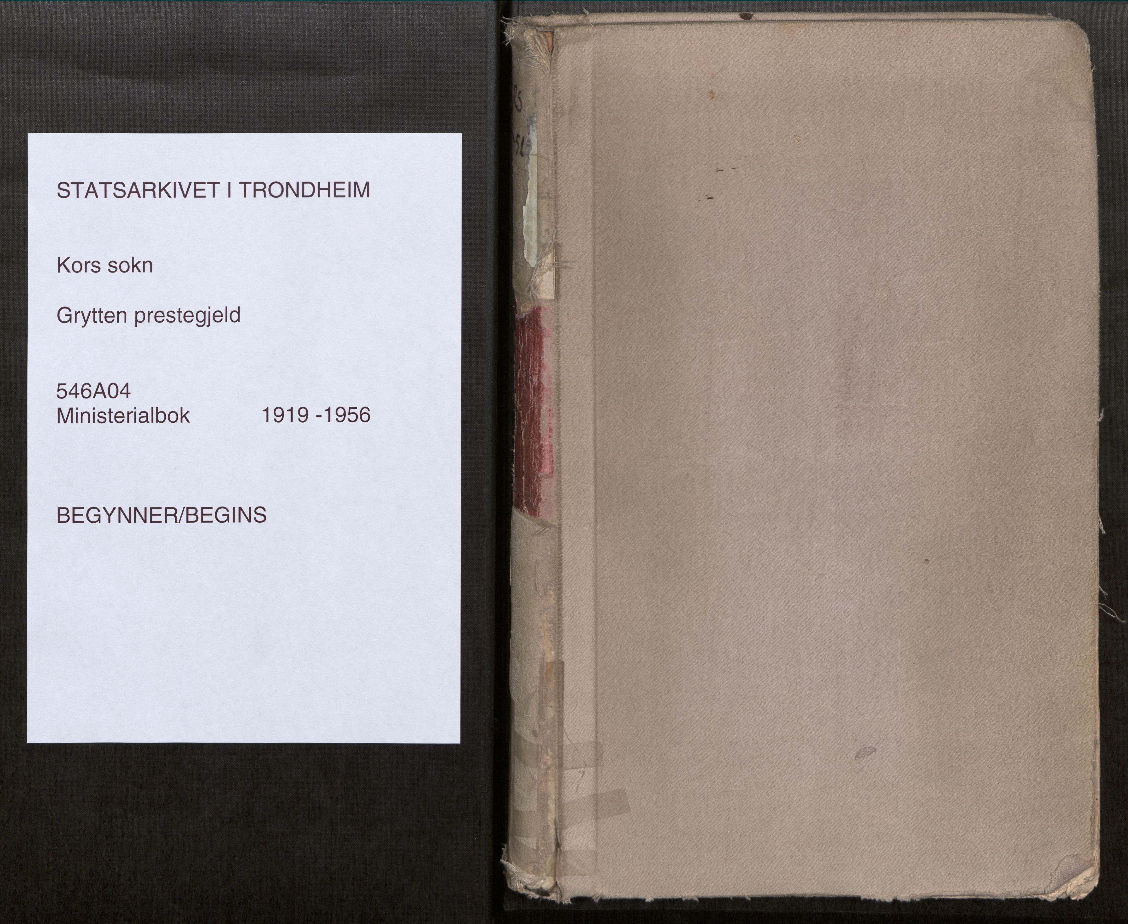 Ministerialprotokoller, klokkerbøker og fødselsregistre - Møre og Romsdal, AV/SAT-A-1454/546/L0601: Parish register (official) no. 546A04, 1919-1956
