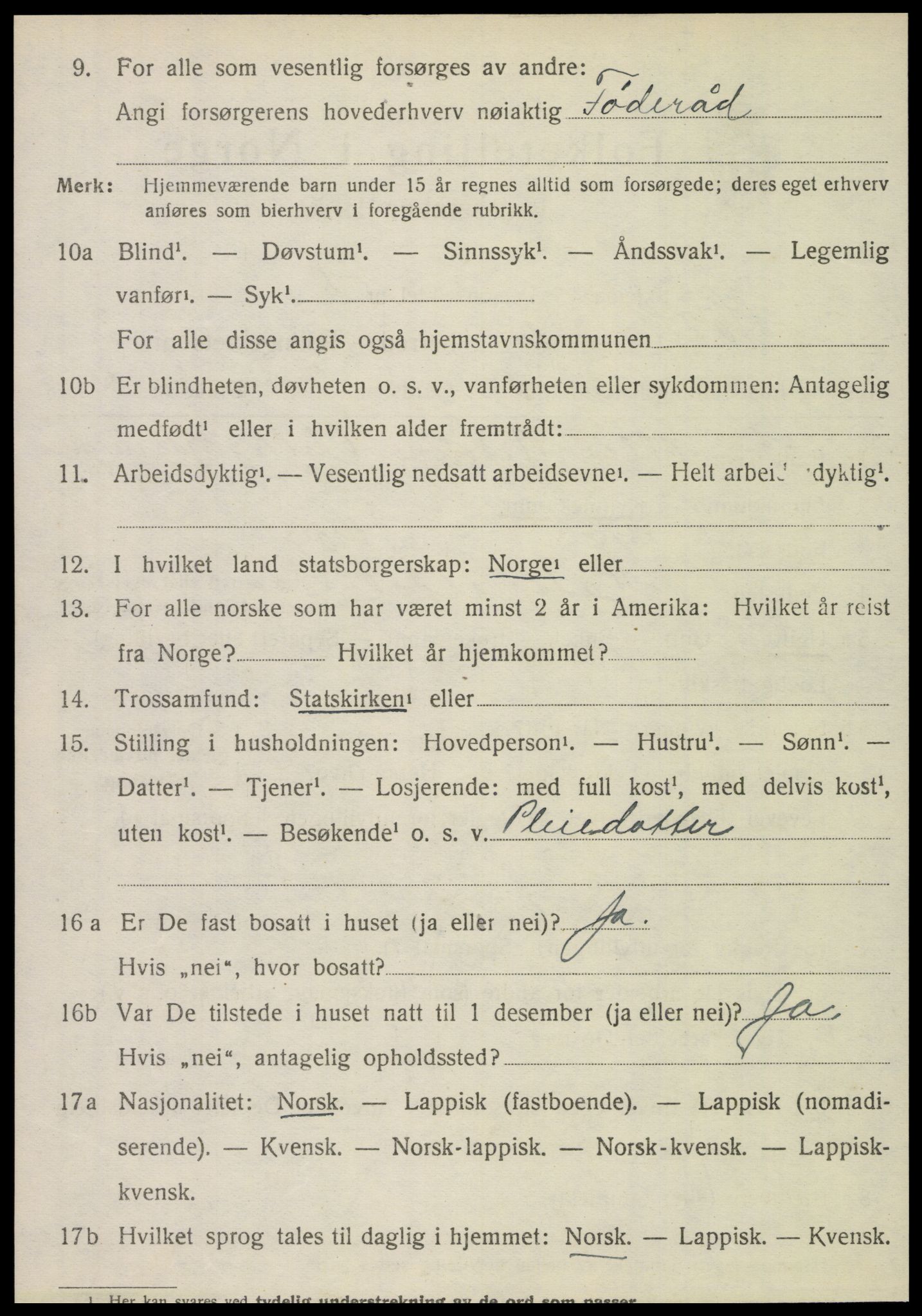 SAT, 1920 census for Hattfjelldal, 1920, p. 939