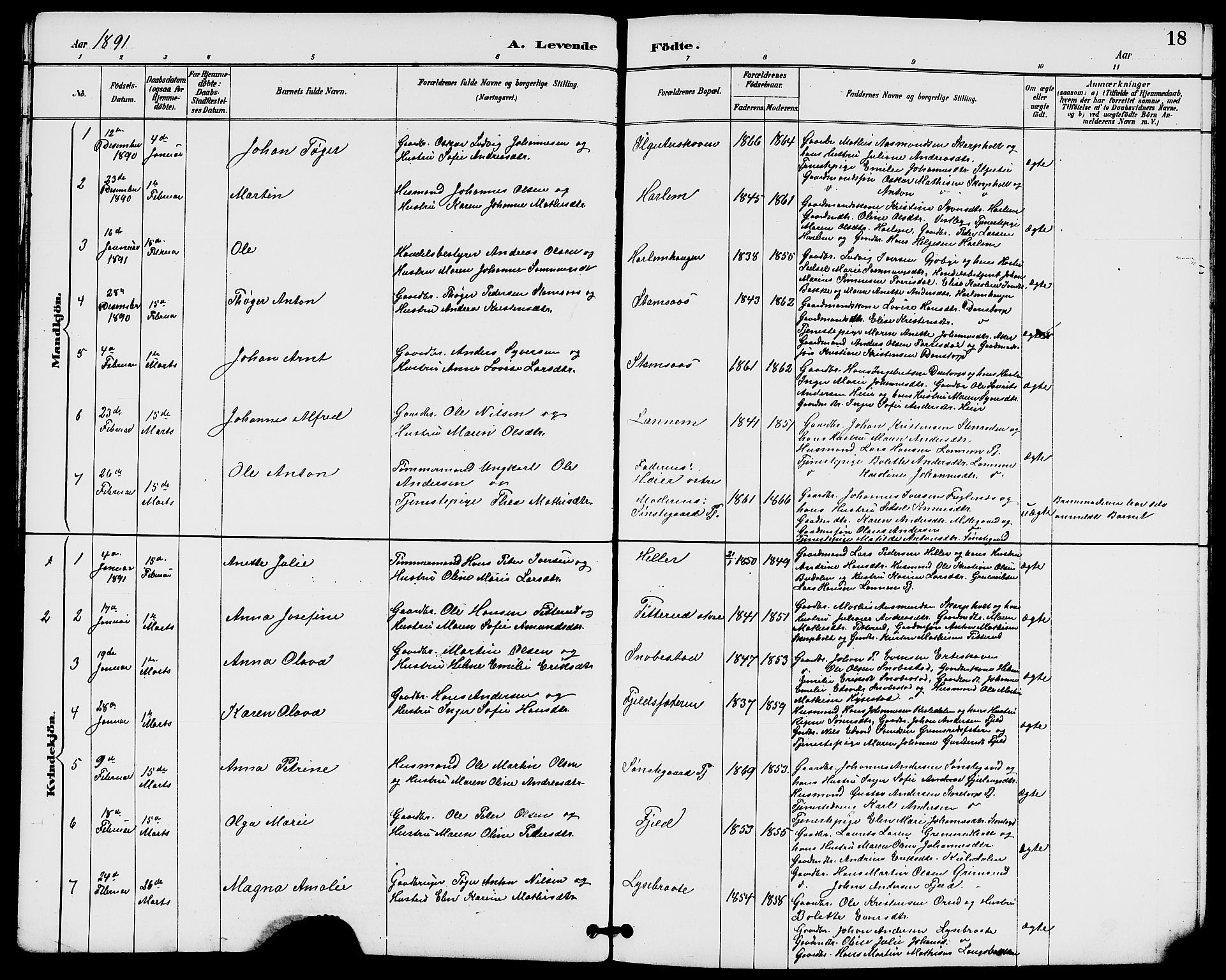 Rakkestad prestekontor Kirkebøker, AV/SAO-A-2008/G/Gb/L0001: Parish register (copy) no. II 1, 1887-1909, p. 18