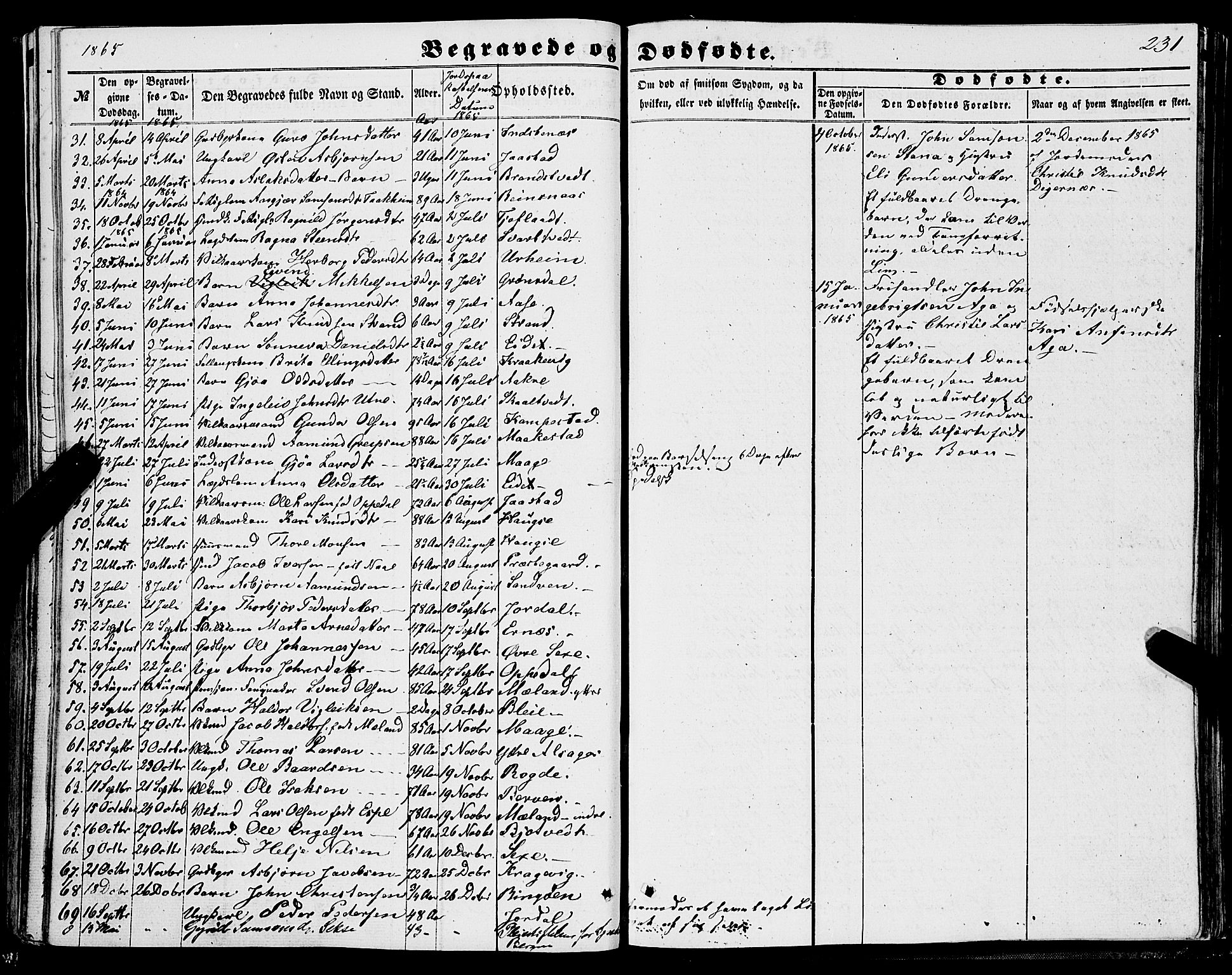 Ullensvang sokneprestembete, SAB/A-78701/H/Haa: Parish register (official) no. A 11, 1854-1866, p. 231