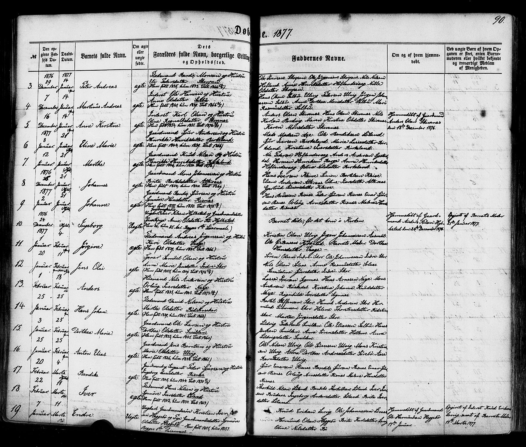 Hyllestad sokneprestembete, SAB/A-80401: Parish register (official) no. A 1, 1861-1886, p. 90