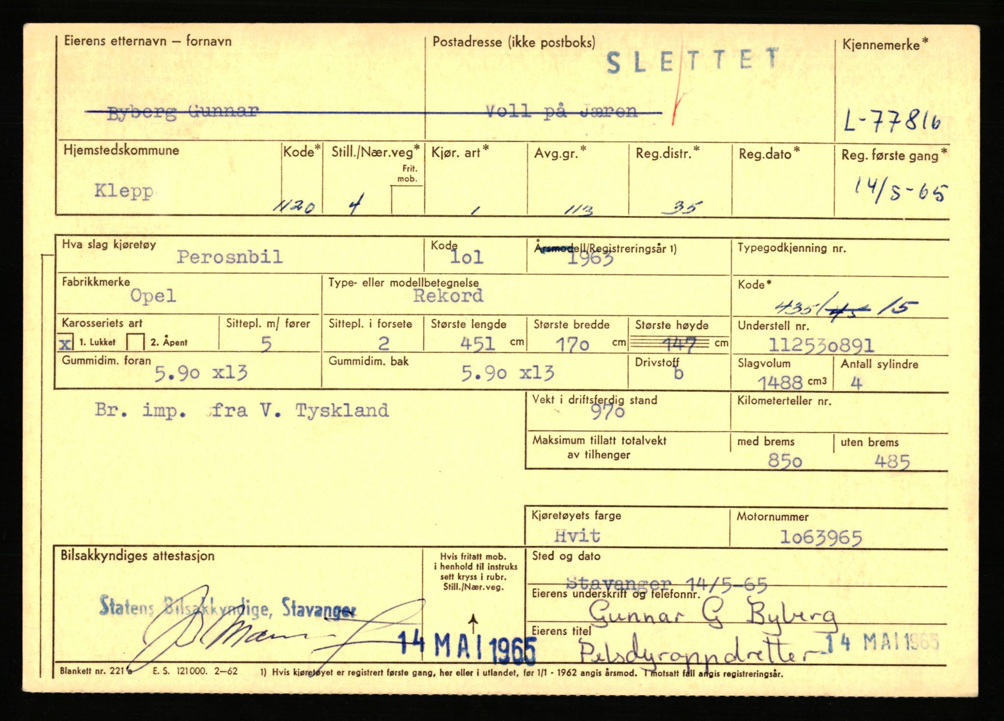 Stavanger trafikkstasjon, AV/SAST-A-101942/0/F/L0069: L-76801 - L-78797, 1930-1971, p. 1115