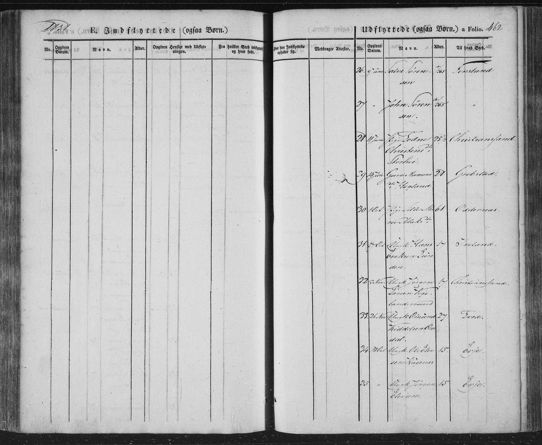 Vennesla sokneprestkontor, AV/SAK-1111-0045/Fa/Fac/L0004: Parish register (official) no. A 4, 1834-1855, p. 462