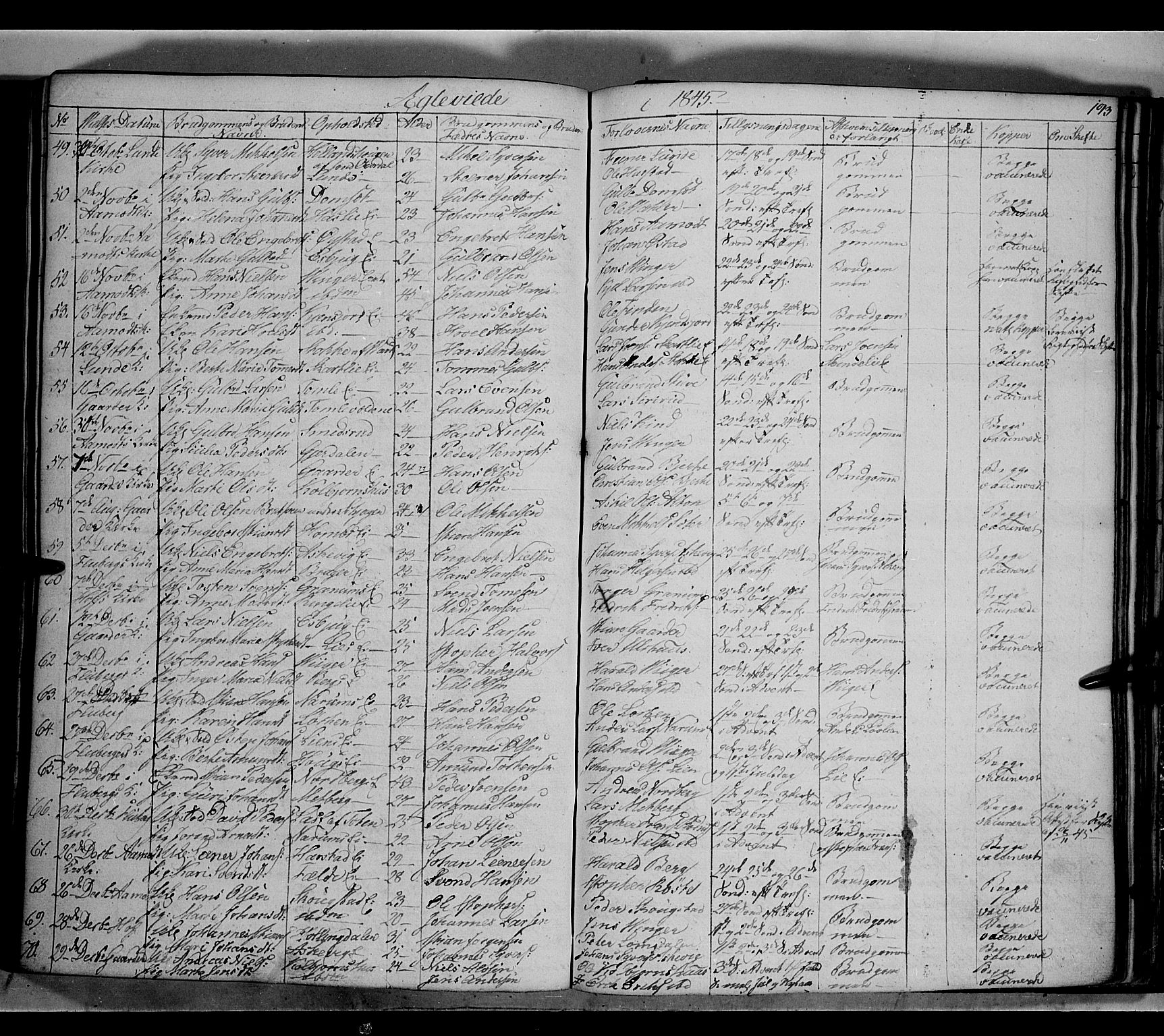 Land prestekontor, SAH/PREST-120/H/Ha/Hab/L0002: Parish register (copy) no. 2, 1833-1849, p. 193
