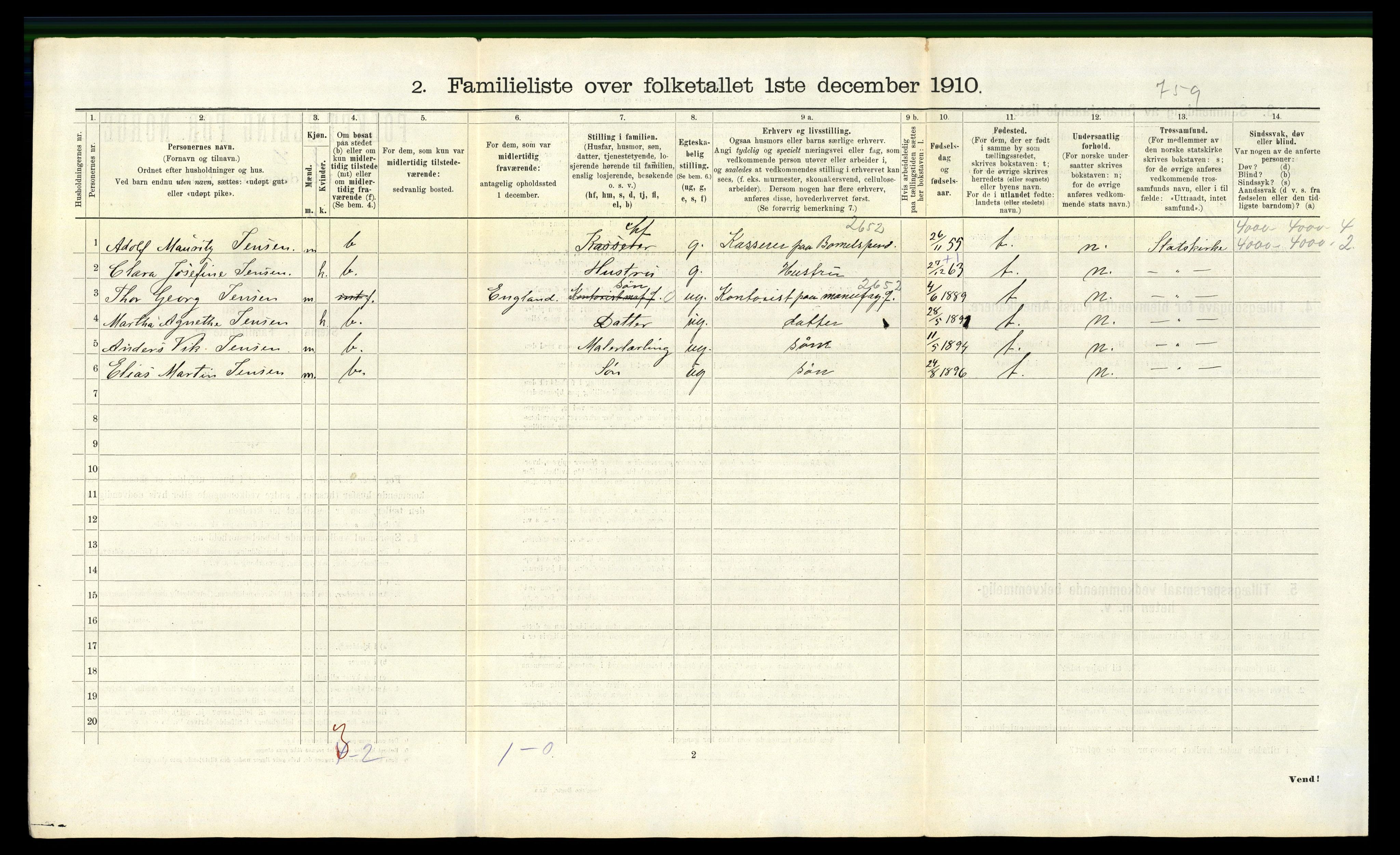 RA, 1910 census for Fredrikshald, 1910, p. 559