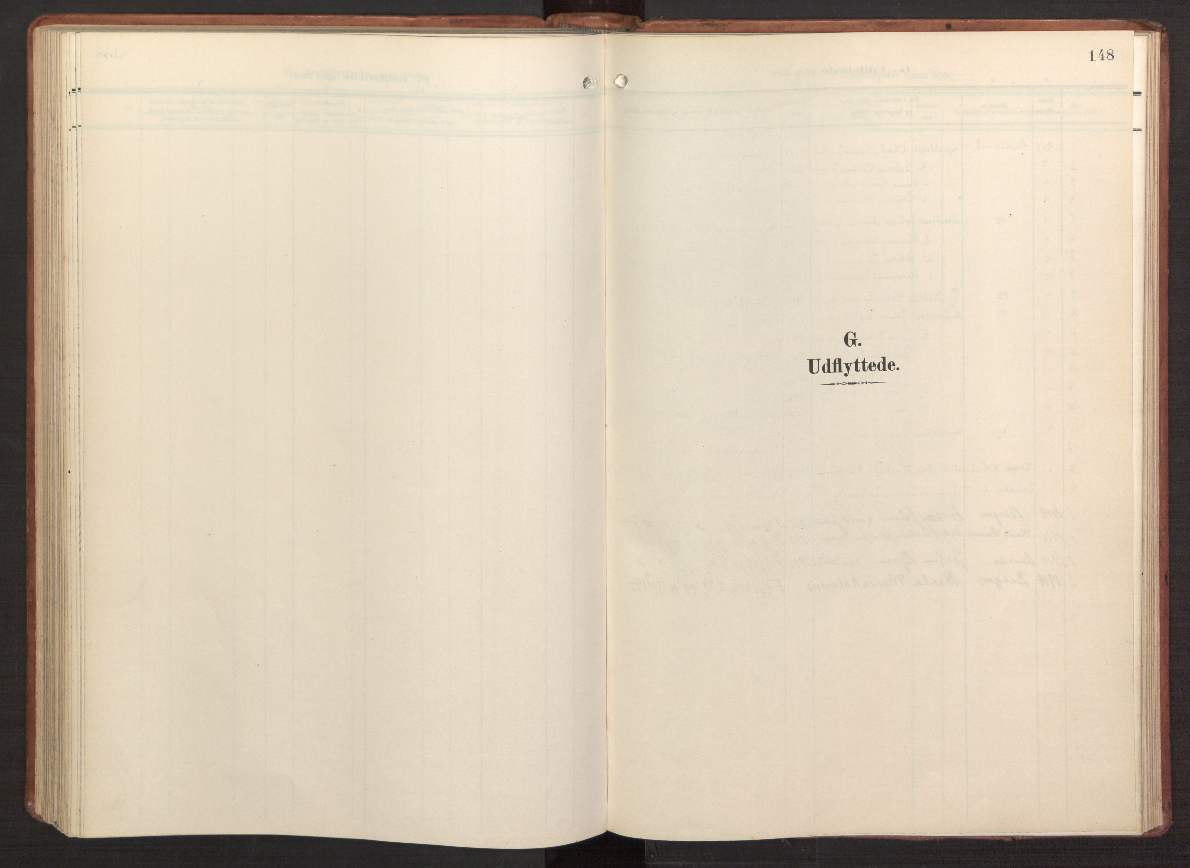 Fana Sokneprestembete, SAB/A-75101/H/Haa/Haab/L0004: Parish register (official) no. B 4, 1908-1915, p. 148
