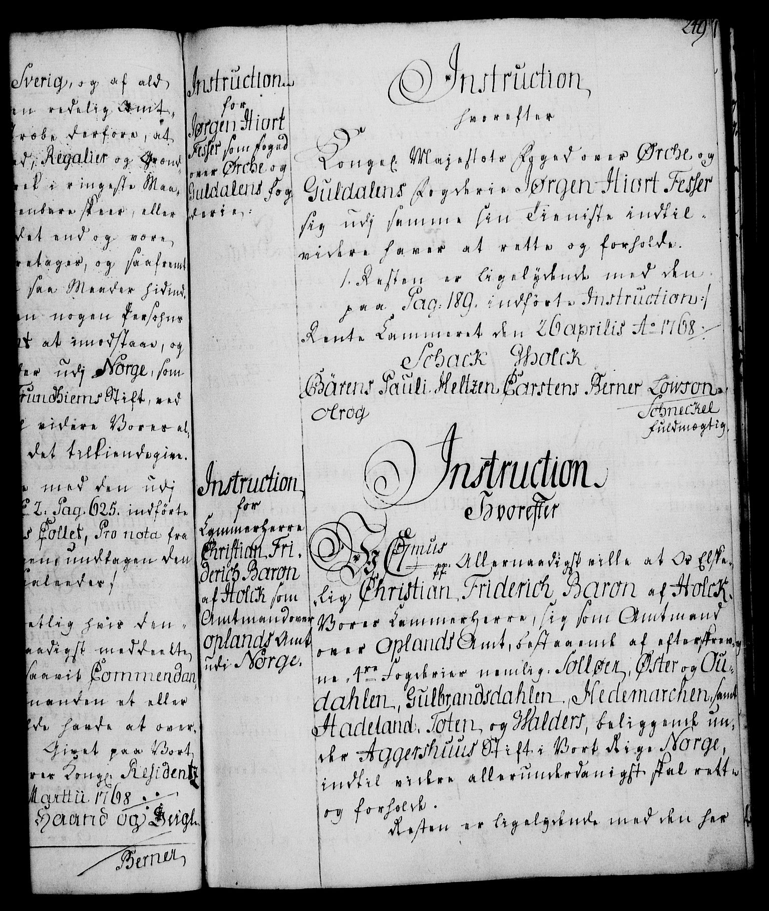 Rentekammeret, Kammerkanselliet, RA/EA-3111/G/Gg/Ggi/L0003: Norsk instruksjonsprotokoll med register (merket RK 53.36), 1751-1775, p. 249