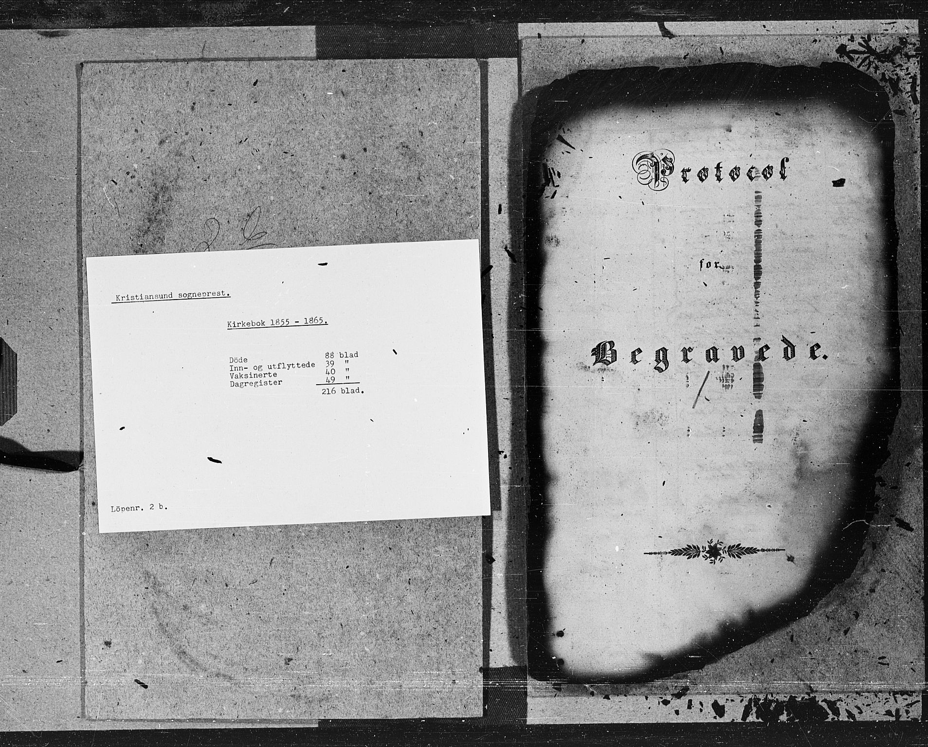 Kristiansund sokneprestkontor, SAT/A-1068/1/I/I1: Parish register (official) no. 2b, 1855-1865, p. 1