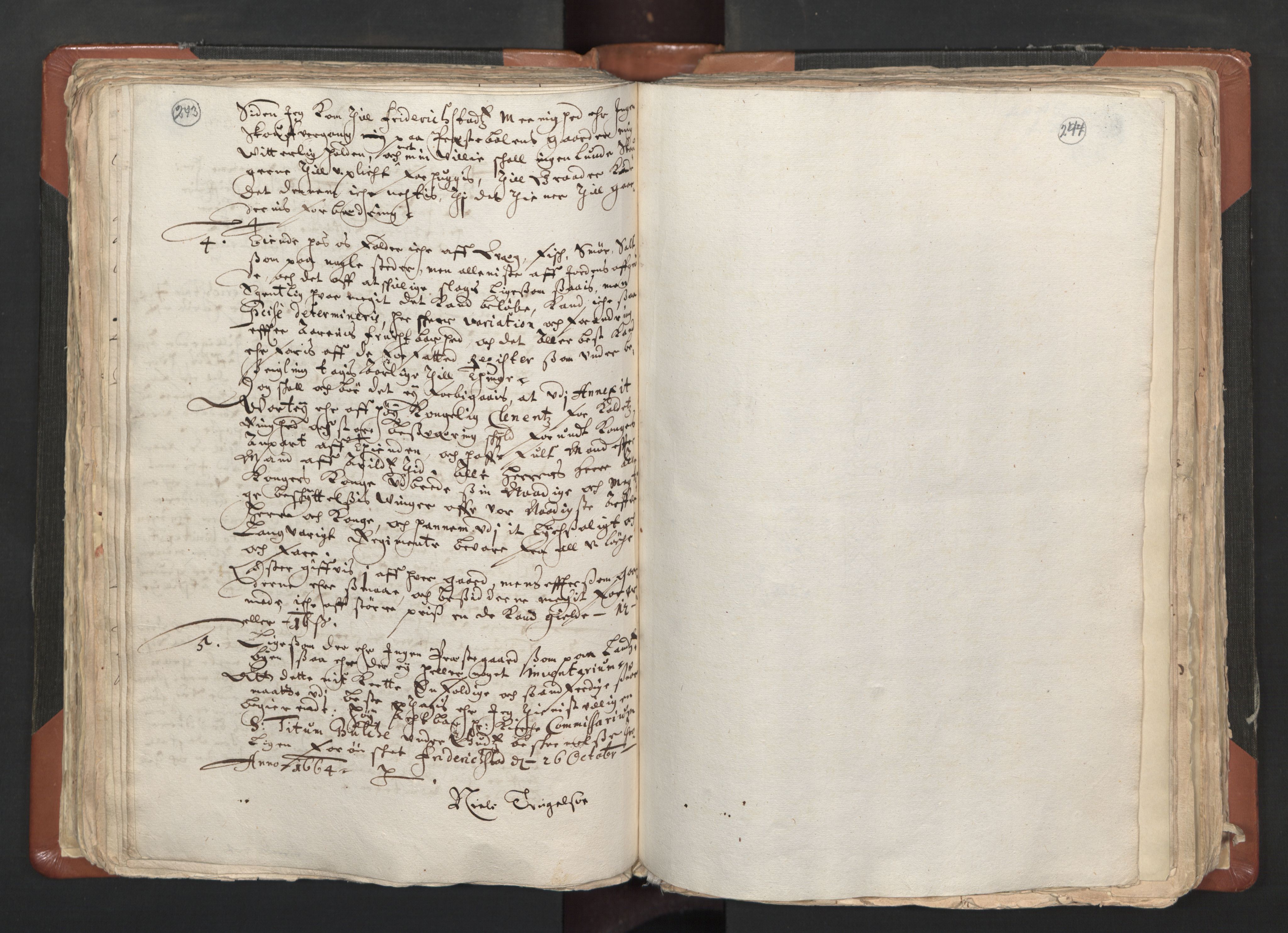 RA, Vicar's Census 1664-1666, no. 1: Nedre Borgesyssel deanery, 1664-1666, p. 243-244