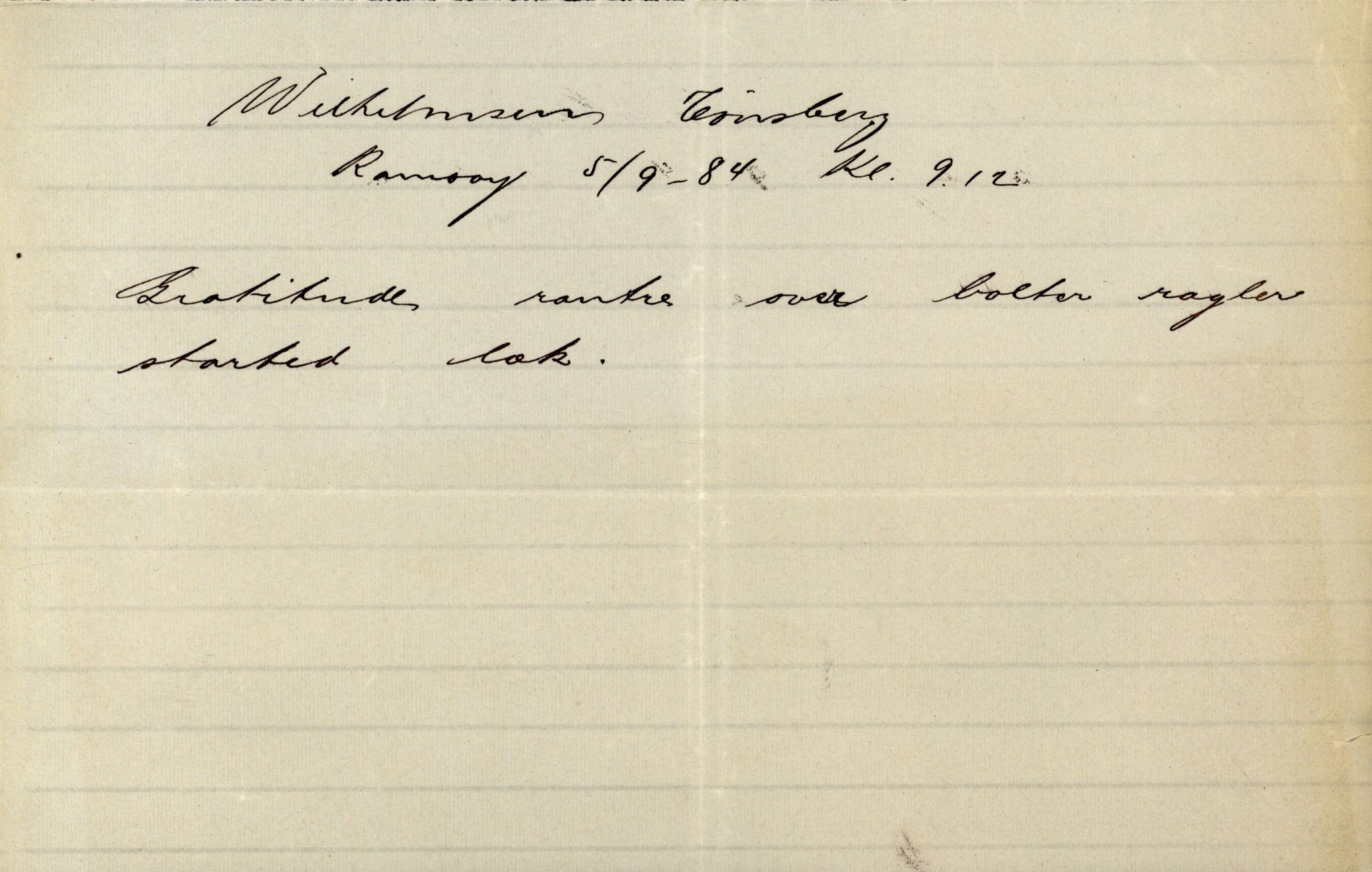 Pa 63 - Østlandske skibsassuranceforening, VEMU/A-1079/G/Ga/L0017/0010: Havaridokumenter / Frithjof, Grid, Gratitude, Gaselle, Garibaldi, 1884, p. 18