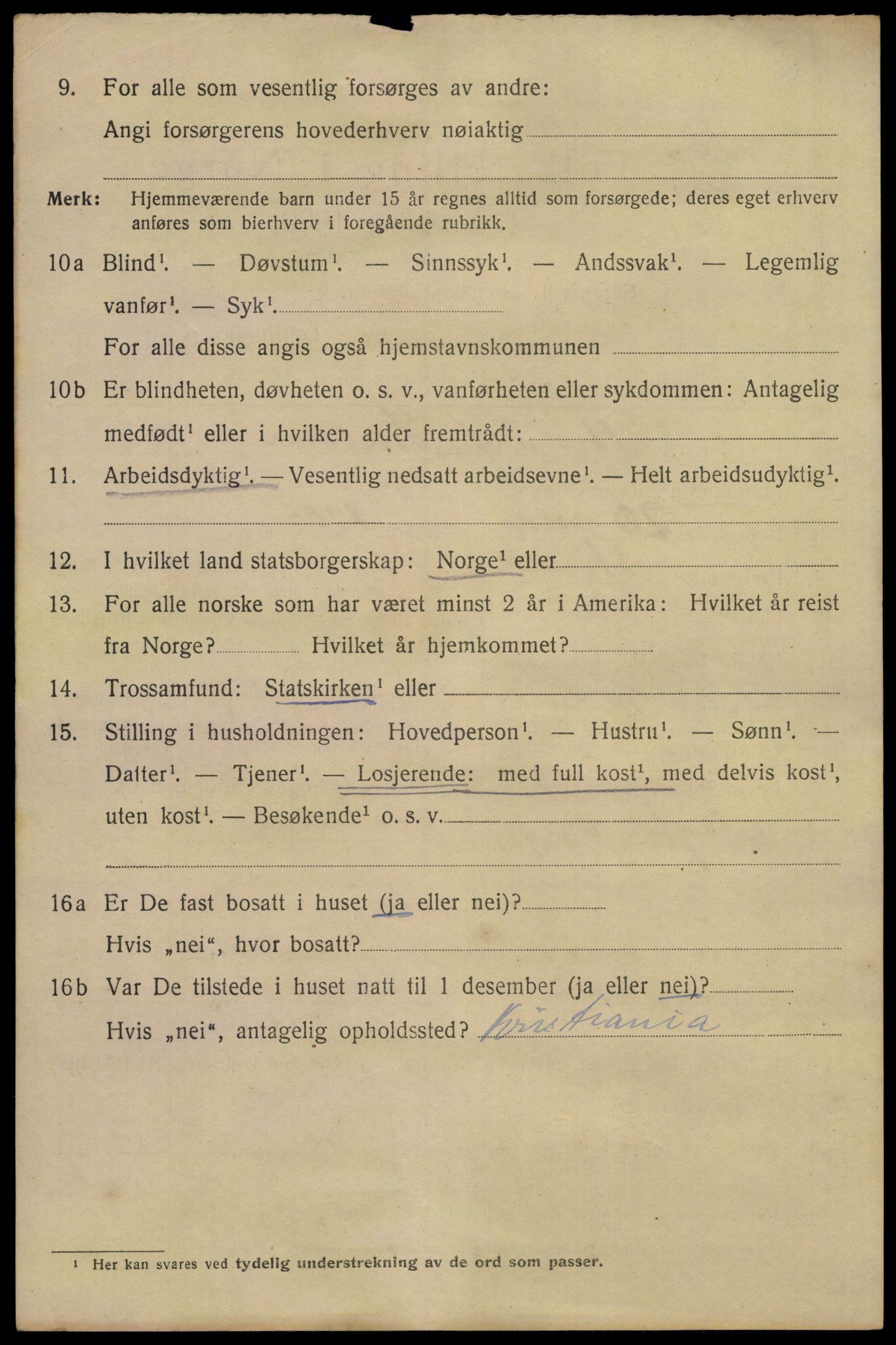 SAKO, 1920 census for Skien, 1920, p. 41501