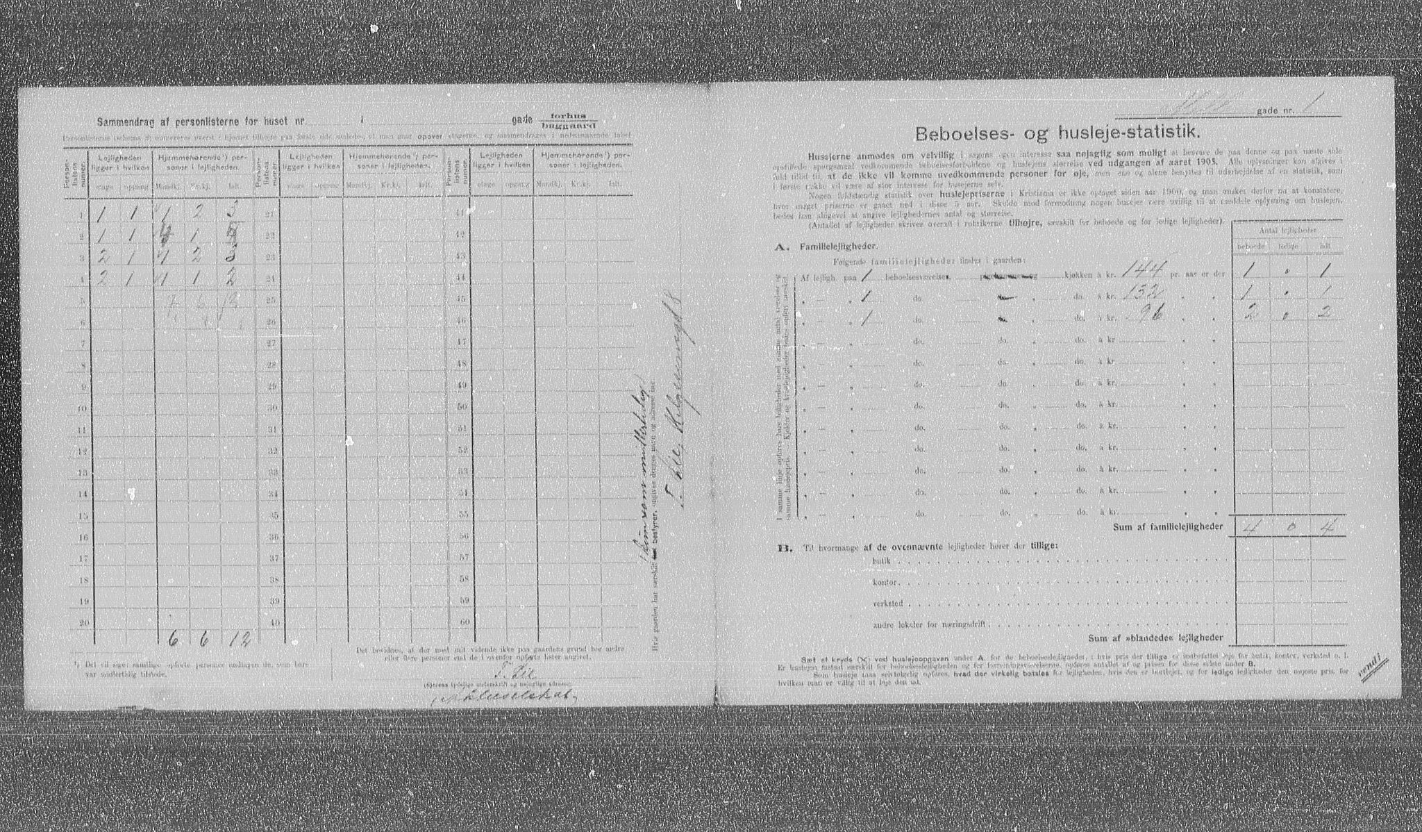OBA, Municipal Census 1905 for Kristiania, 1905, p. 34175