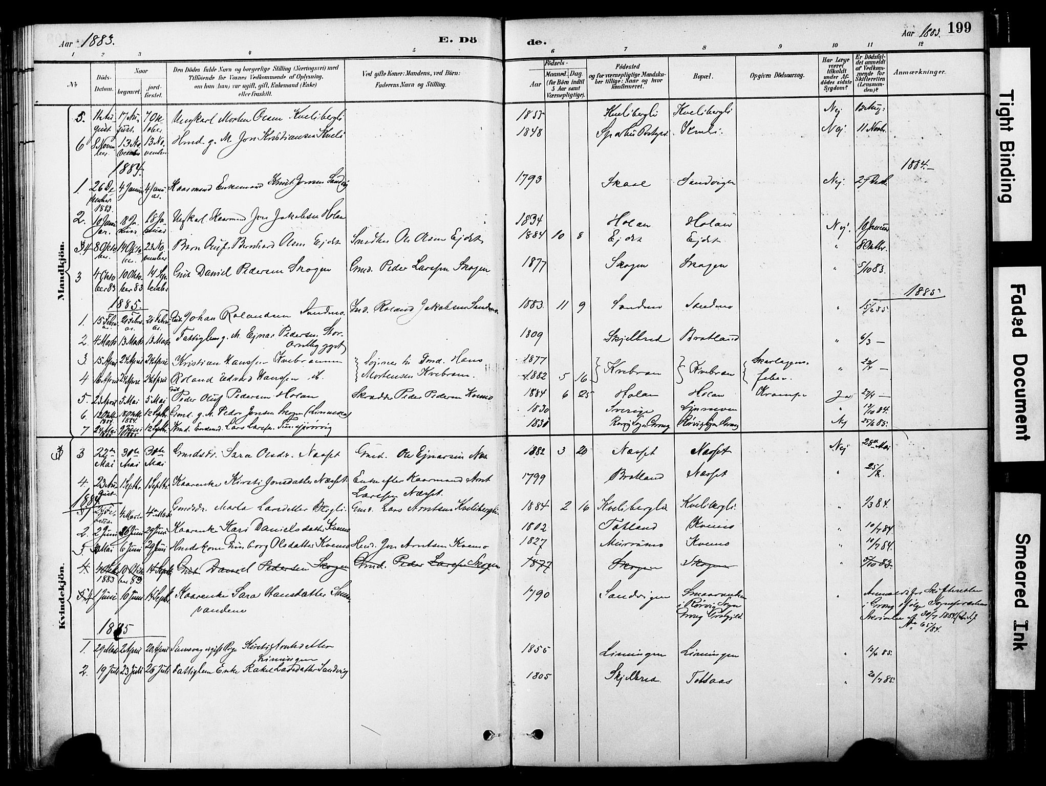 Ministerialprotokoller, klokkerbøker og fødselsregistre - Nord-Trøndelag, SAT/A-1458/755/L0494: Parish register (official) no. 755A03, 1882-1902, p. 199
