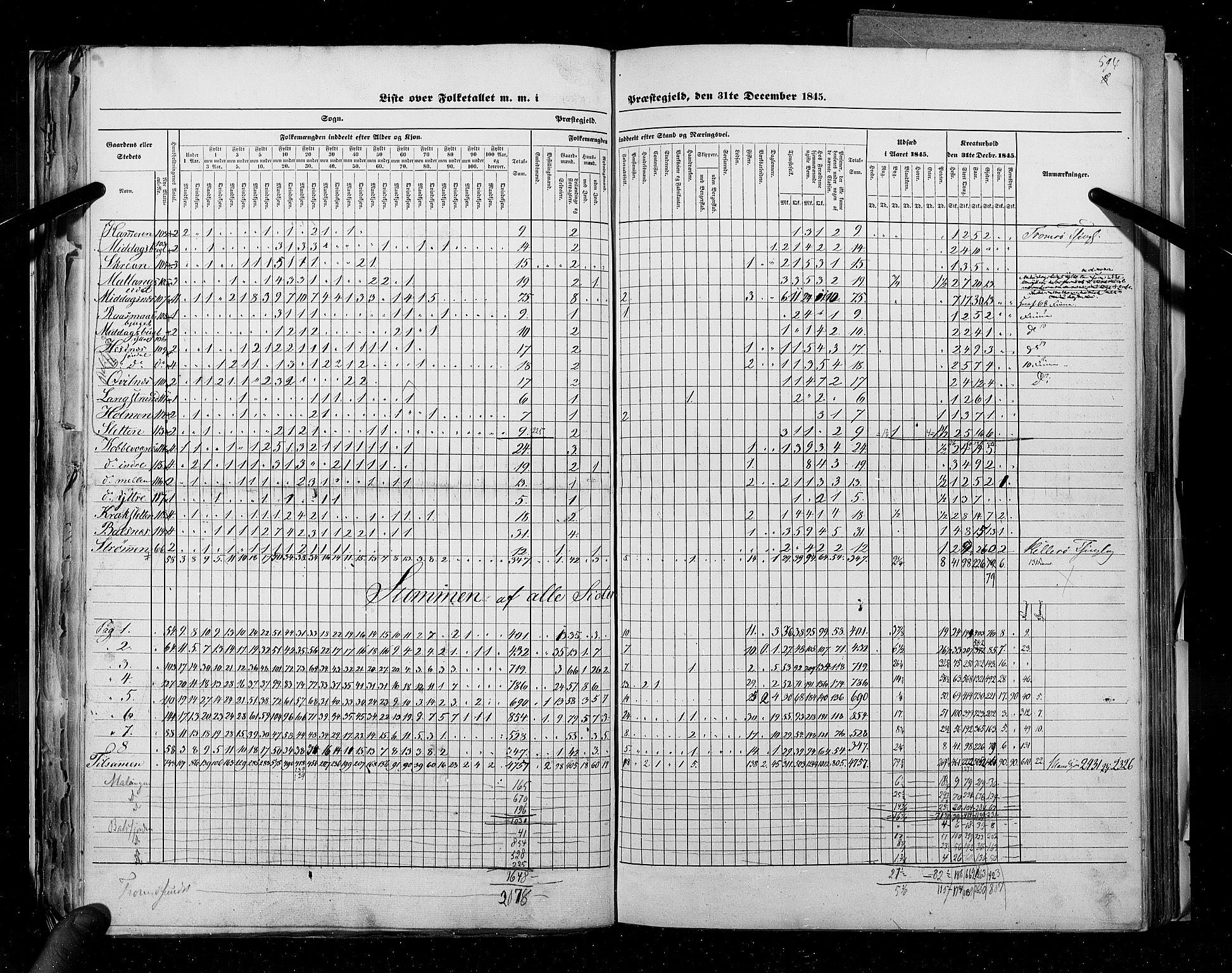 RA, Census 1845, vol. 9C: Finnmarken amt, 1845, p. 594