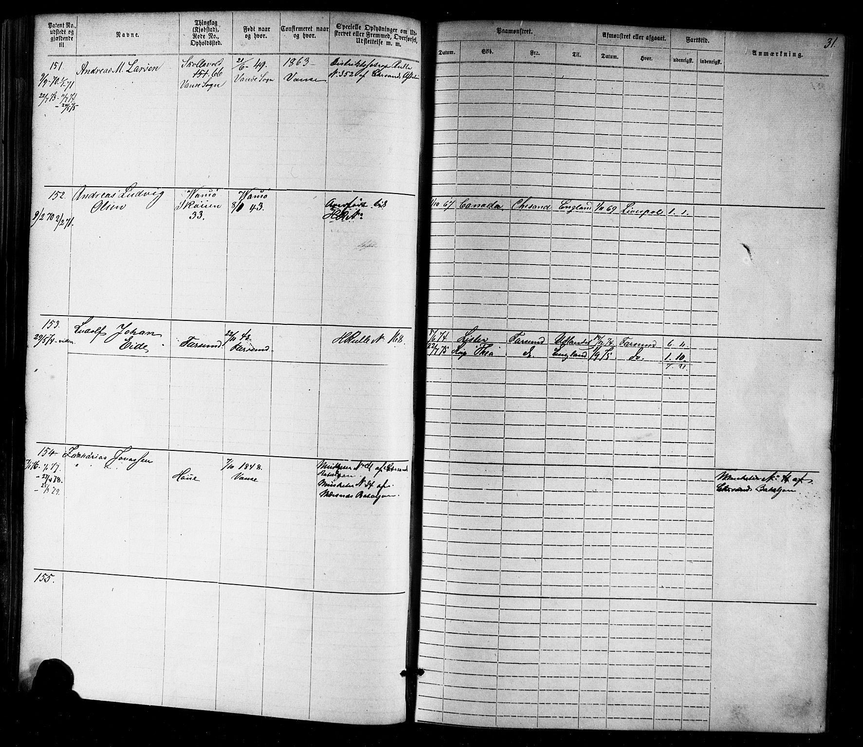 Farsund mønstringskrets, AV/SAK-2031-0017/F/Fa/L0005: Annotasjonsrulle nr 1-1910 med register, Z-2, 1869-1877, p. 57