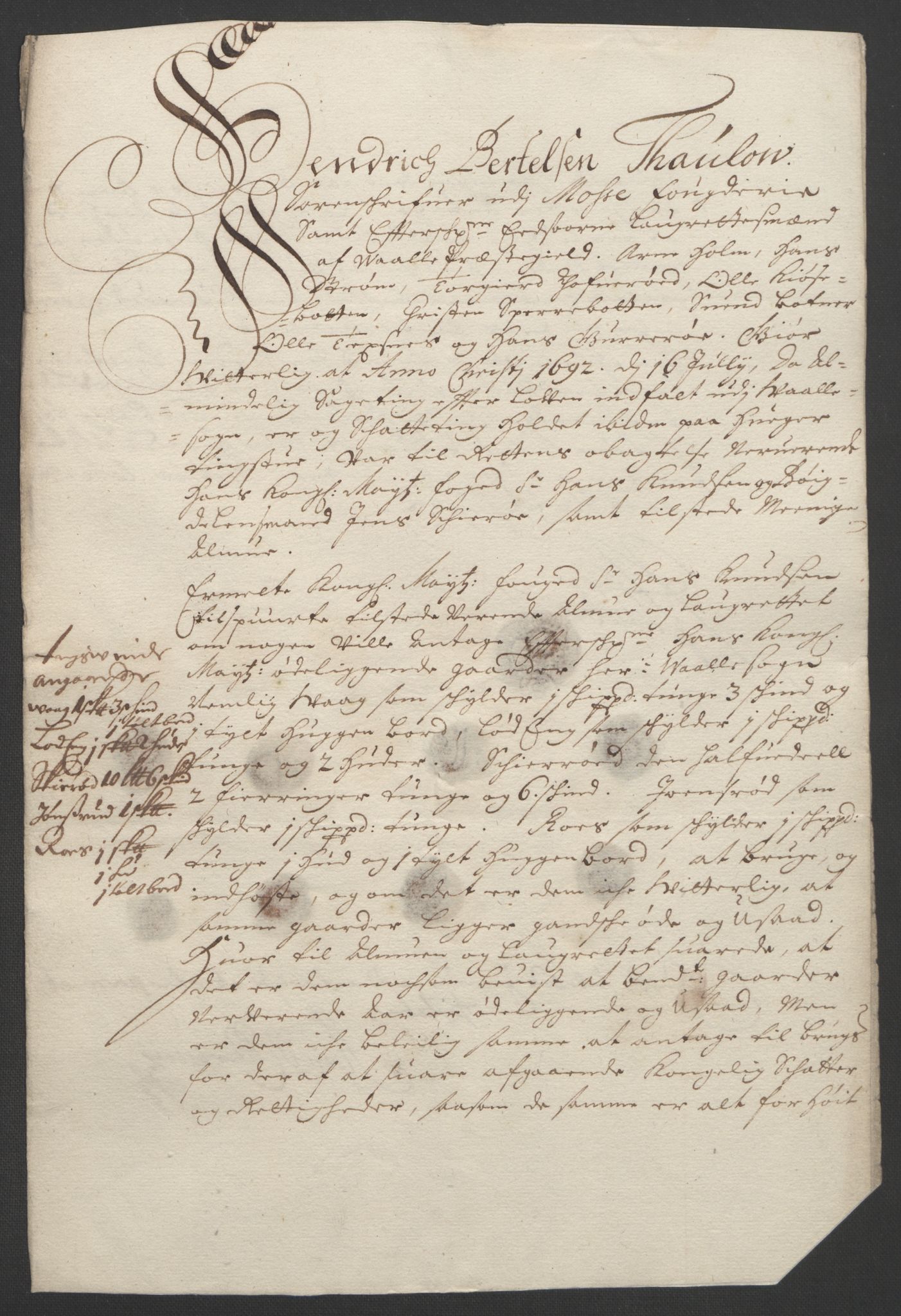 Rentekammeret inntil 1814, Reviderte regnskaper, Fogderegnskap, AV/RA-EA-4092/R02/L0108: Fogderegnskap Moss og Verne kloster, 1692-1693, p. 173