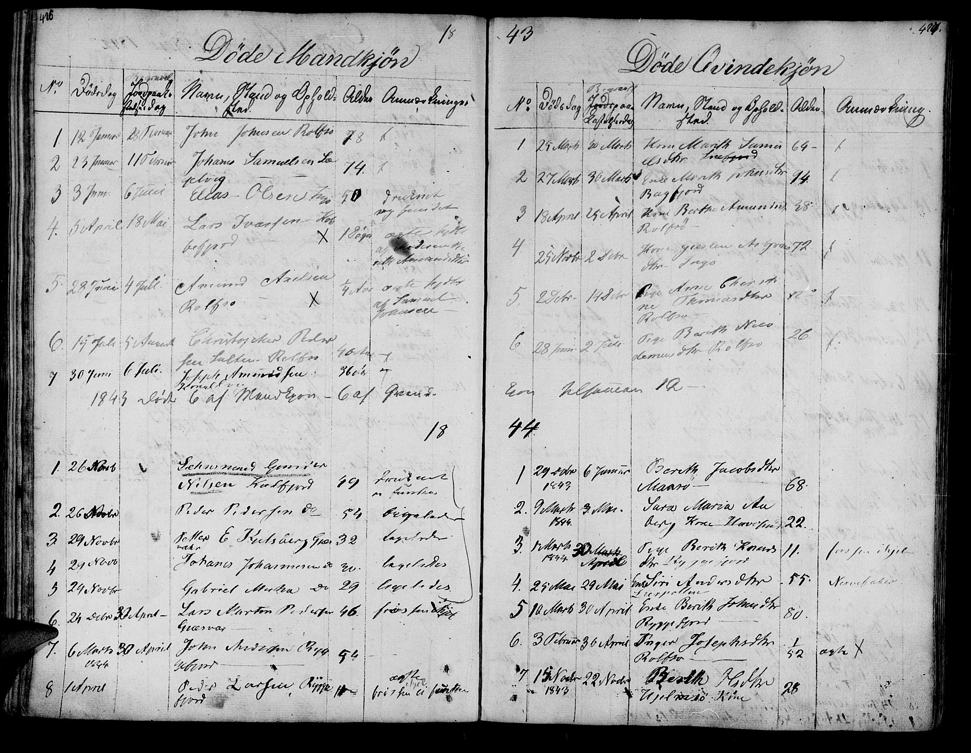 Måsøy sokneprestkontor, SATØ/S-1348/H/Ha/L0001kirke: Parish register (official) no. 1, 1806-1851, p. 426-427