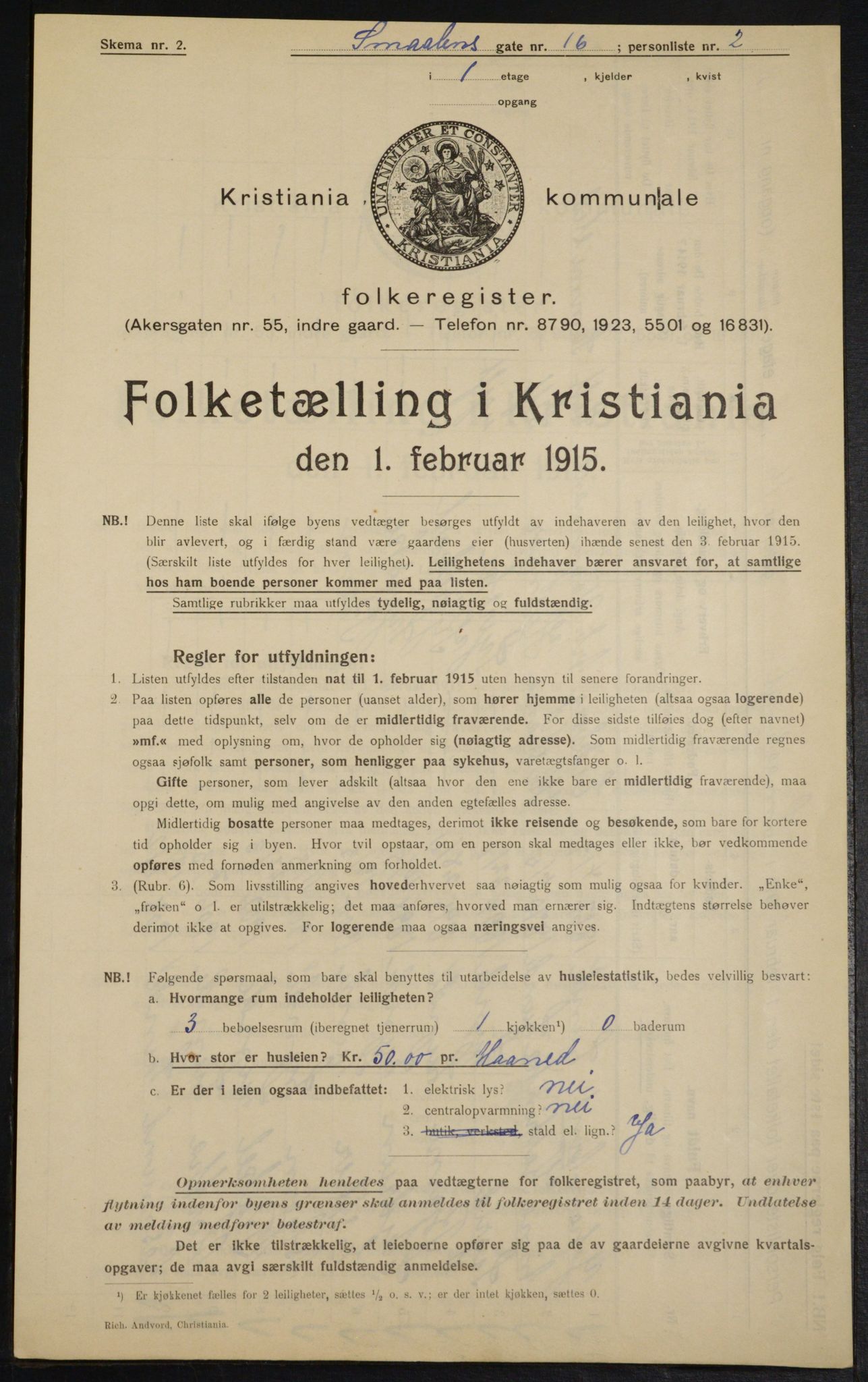 OBA, Municipal Census 1915 for Kristiania, 1915, p. 97809