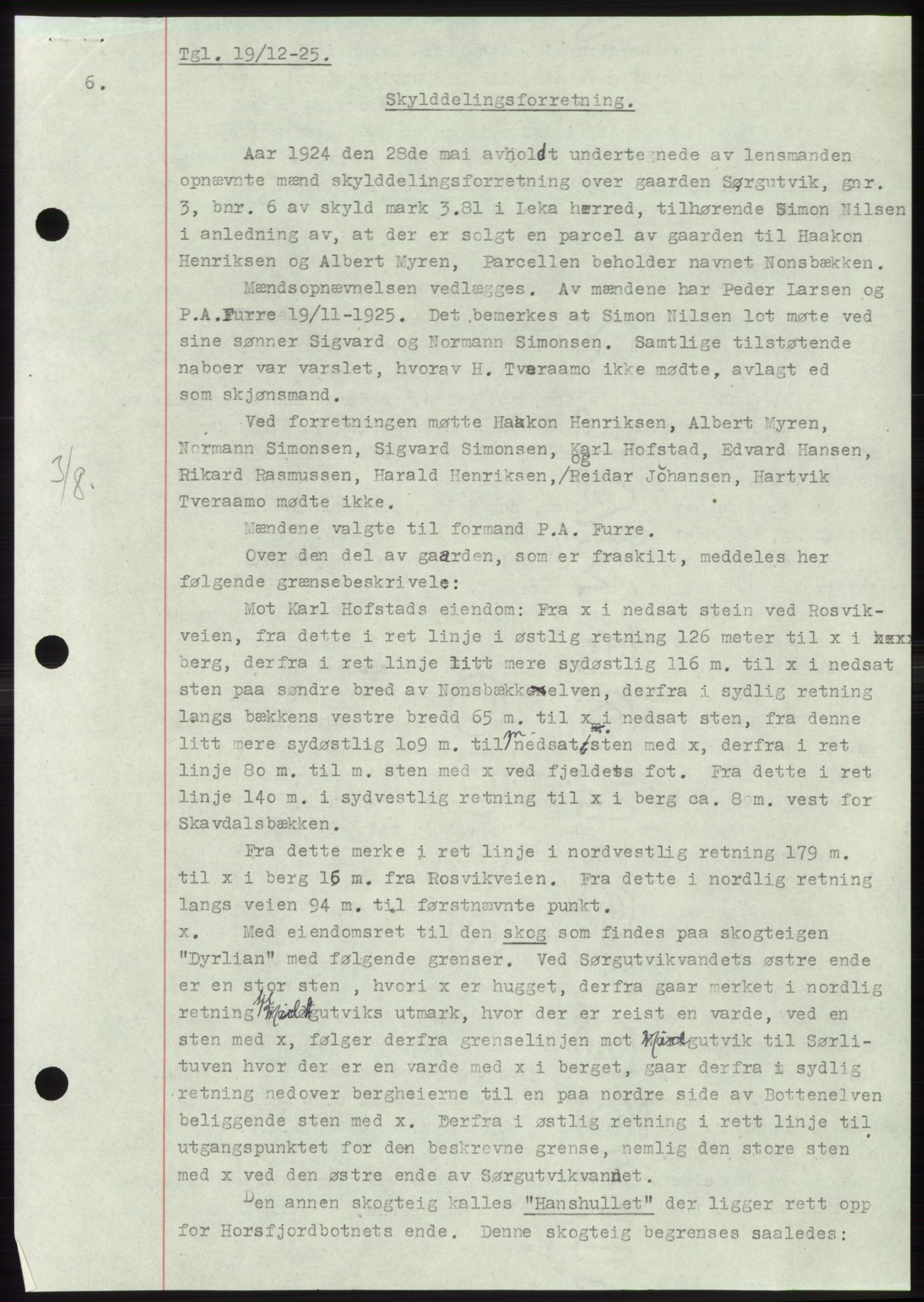 Namdal sorenskriveri, SAT/A-4133/1/2/2C: Mortgage book no. -, 1922-1925, Deed date: 19.12.1925