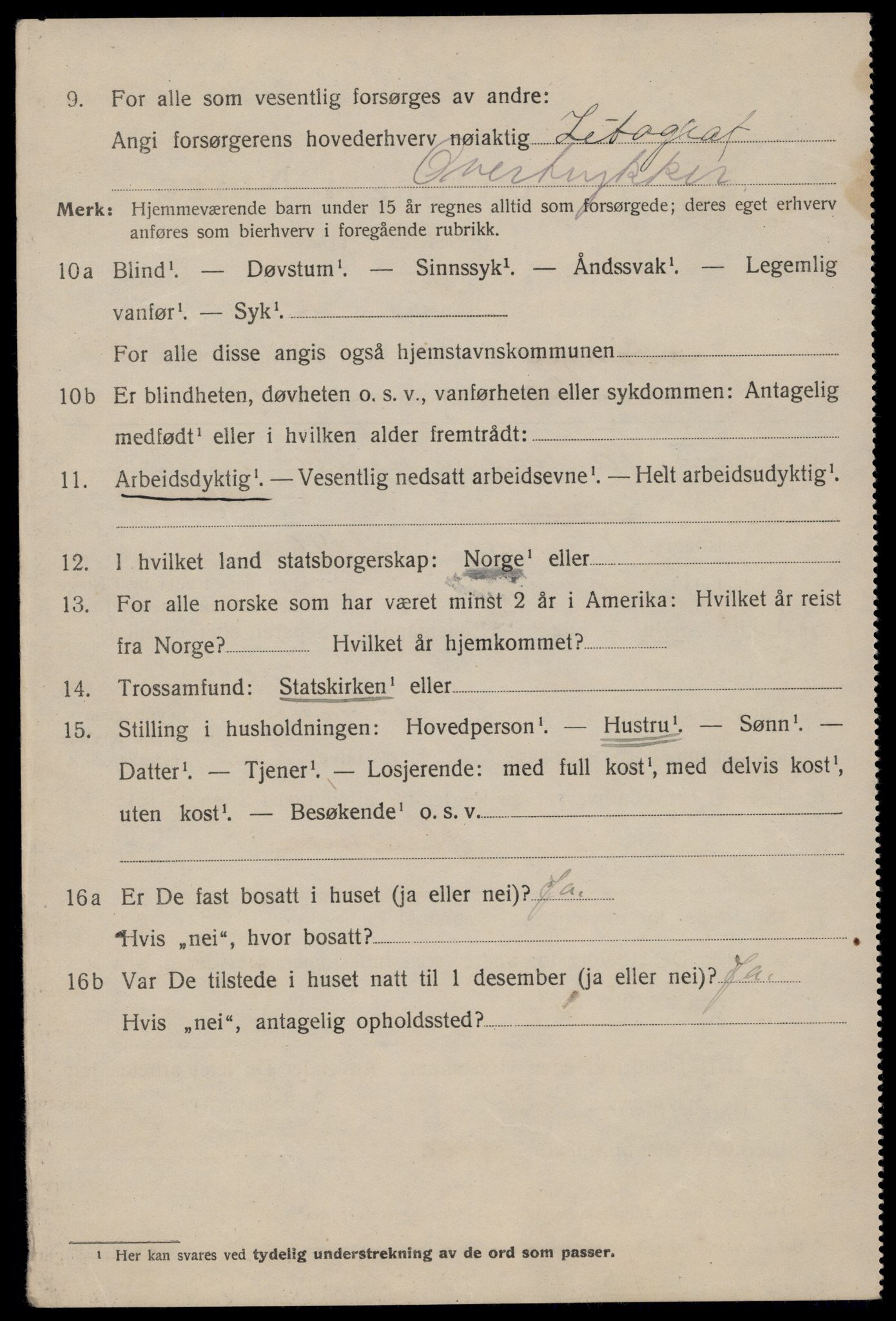 SAST, 1920 census for Stavanger, 1920, p. 73975