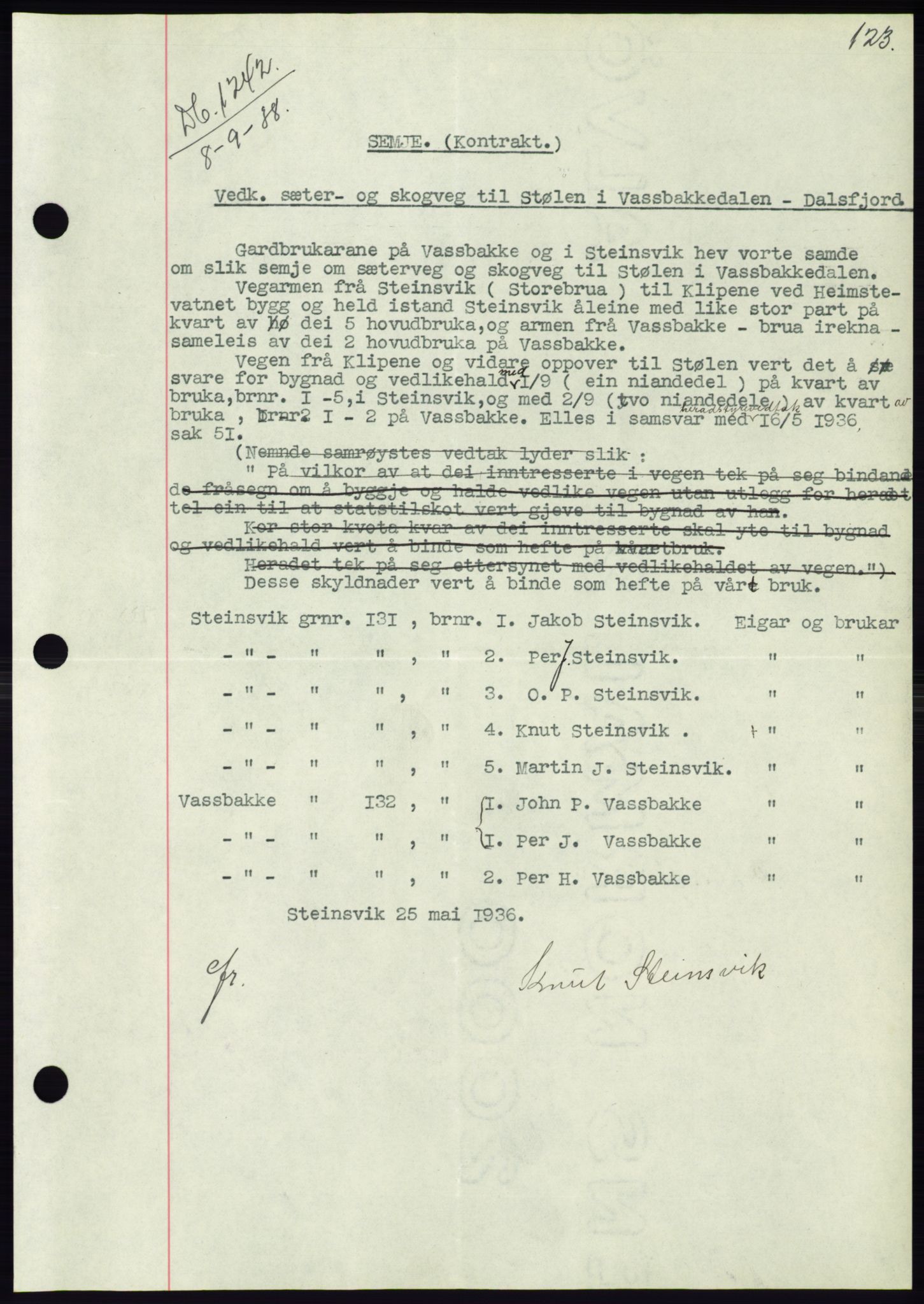 Søre Sunnmøre sorenskriveri, AV/SAT-A-4122/1/2/2C/L0066: Mortgage book no. 60, 1938-1938, Diary no: : 1242/1938