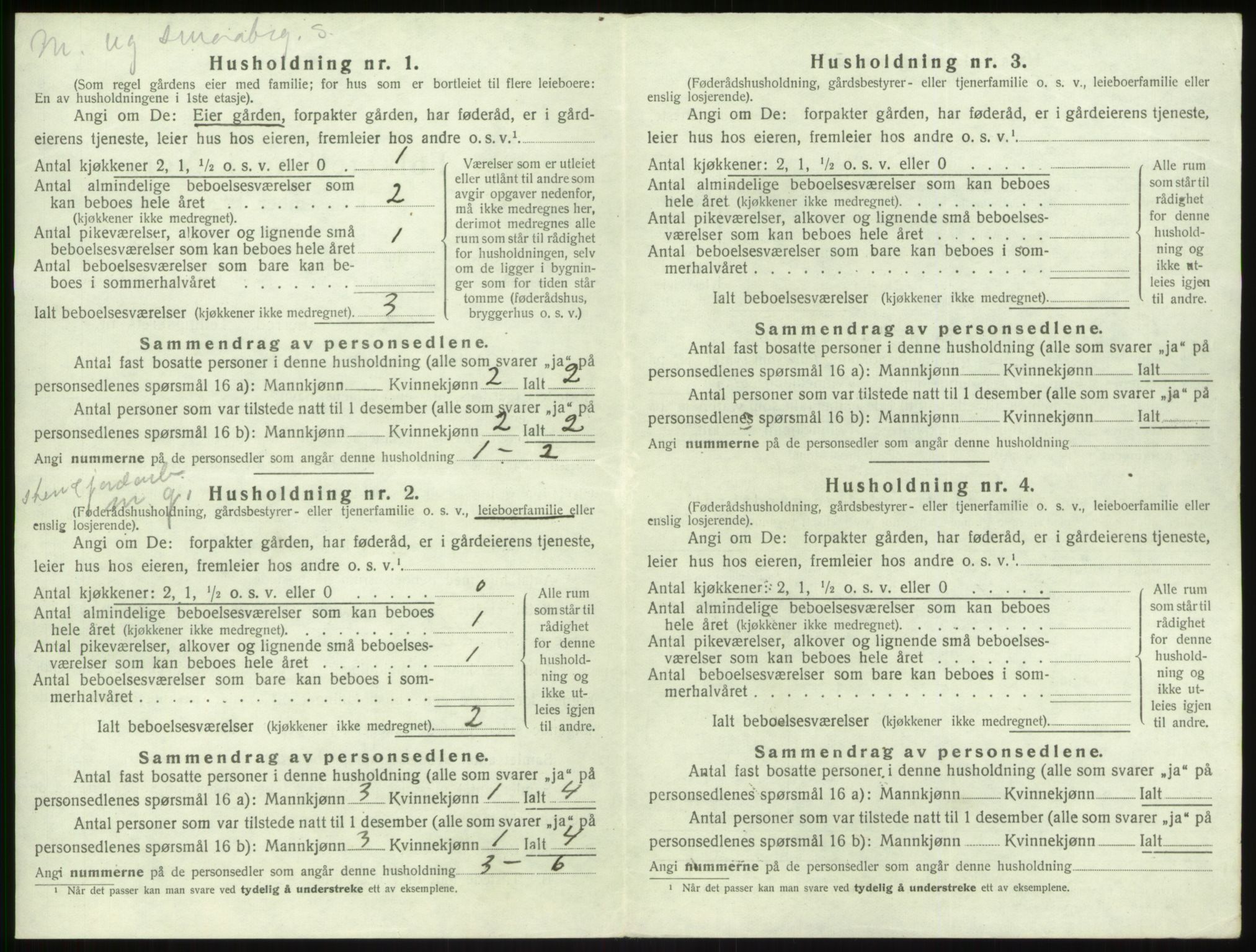 SAB, 1920 census for Vik, 1920, p. 367