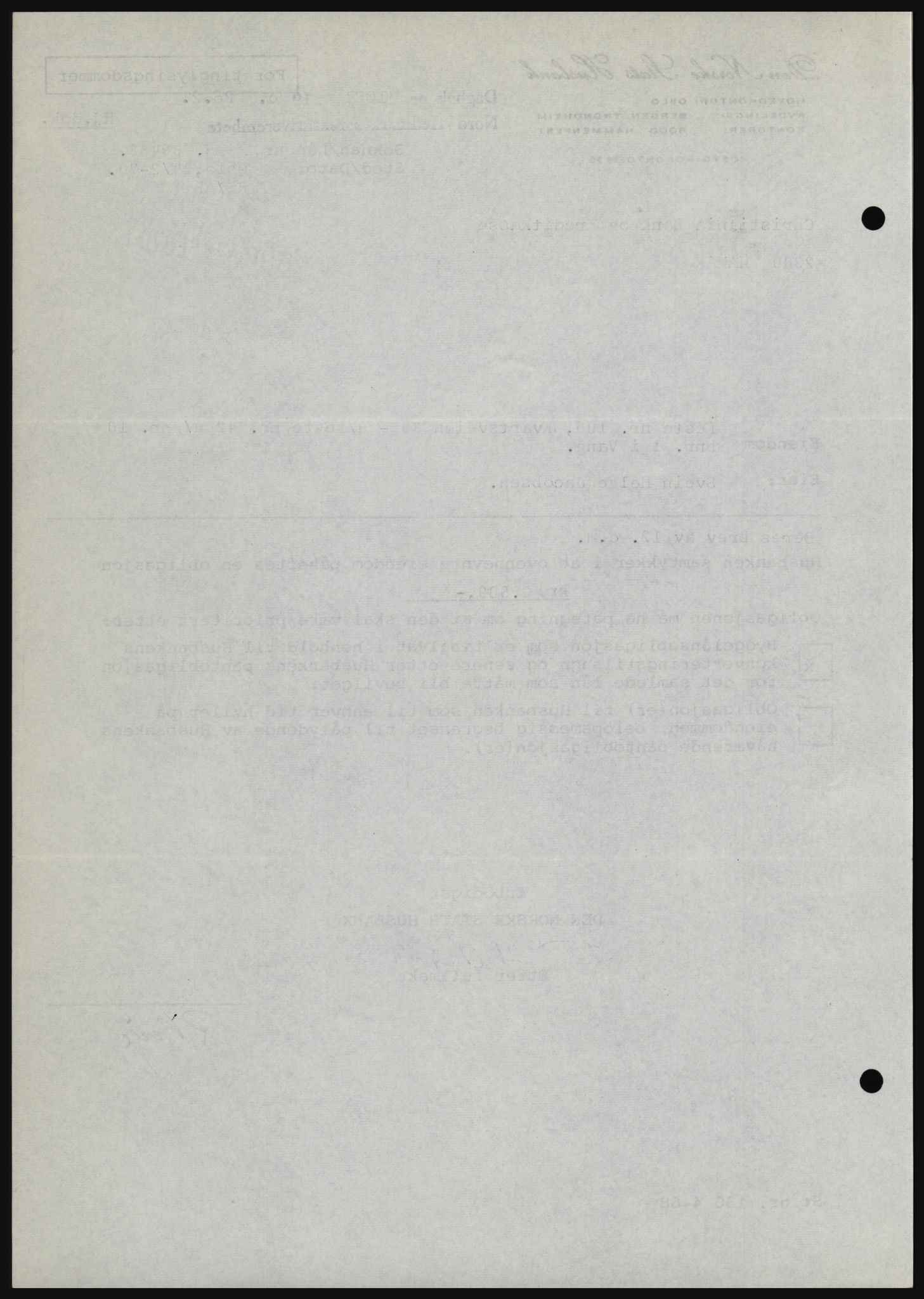 Nord-Hedmark sorenskriveri, SAH/TING-012/H/Hc/L0033: Mortgage book no. 33, 1970-1970, Diary no: : 1021/1970