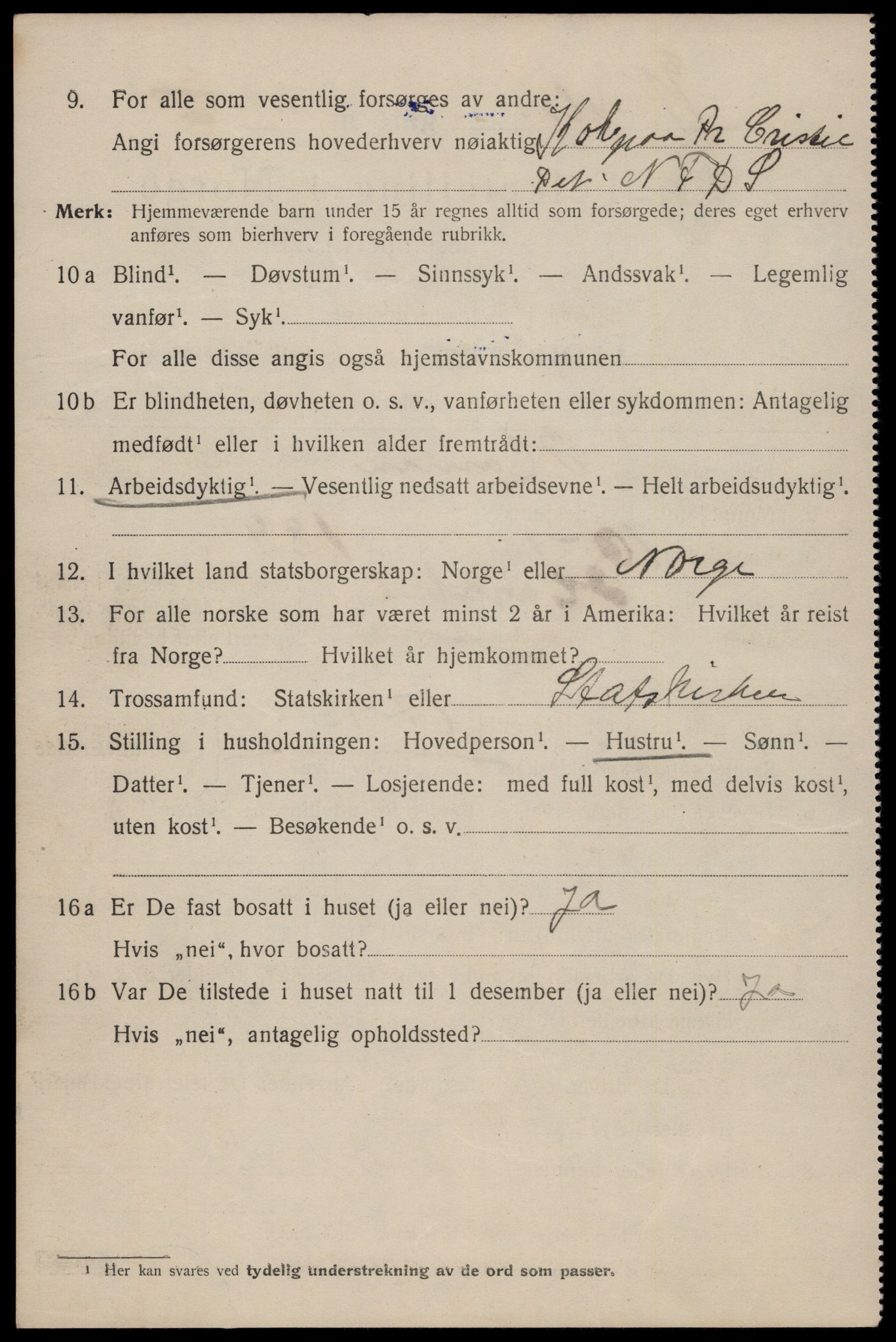 SAT, 1920 census for Trondheim, 1920, p. 132447