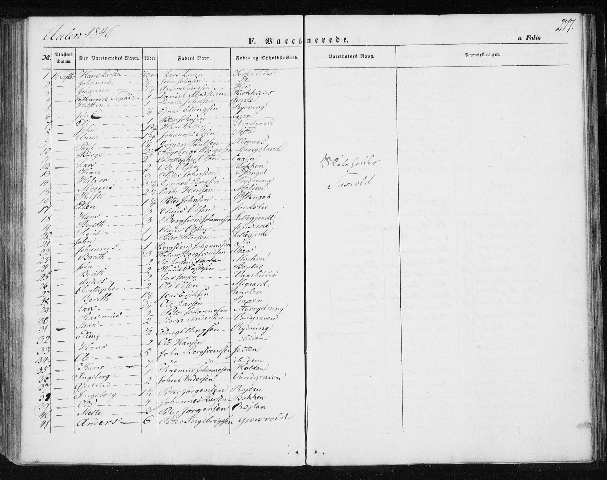 Ministerialprotokoller, klokkerbøker og fødselsregistre - Sør-Trøndelag, SAT/A-1456/685/L0965: Parish register (official) no. 685A06 /3, 1846-1859, p. 277