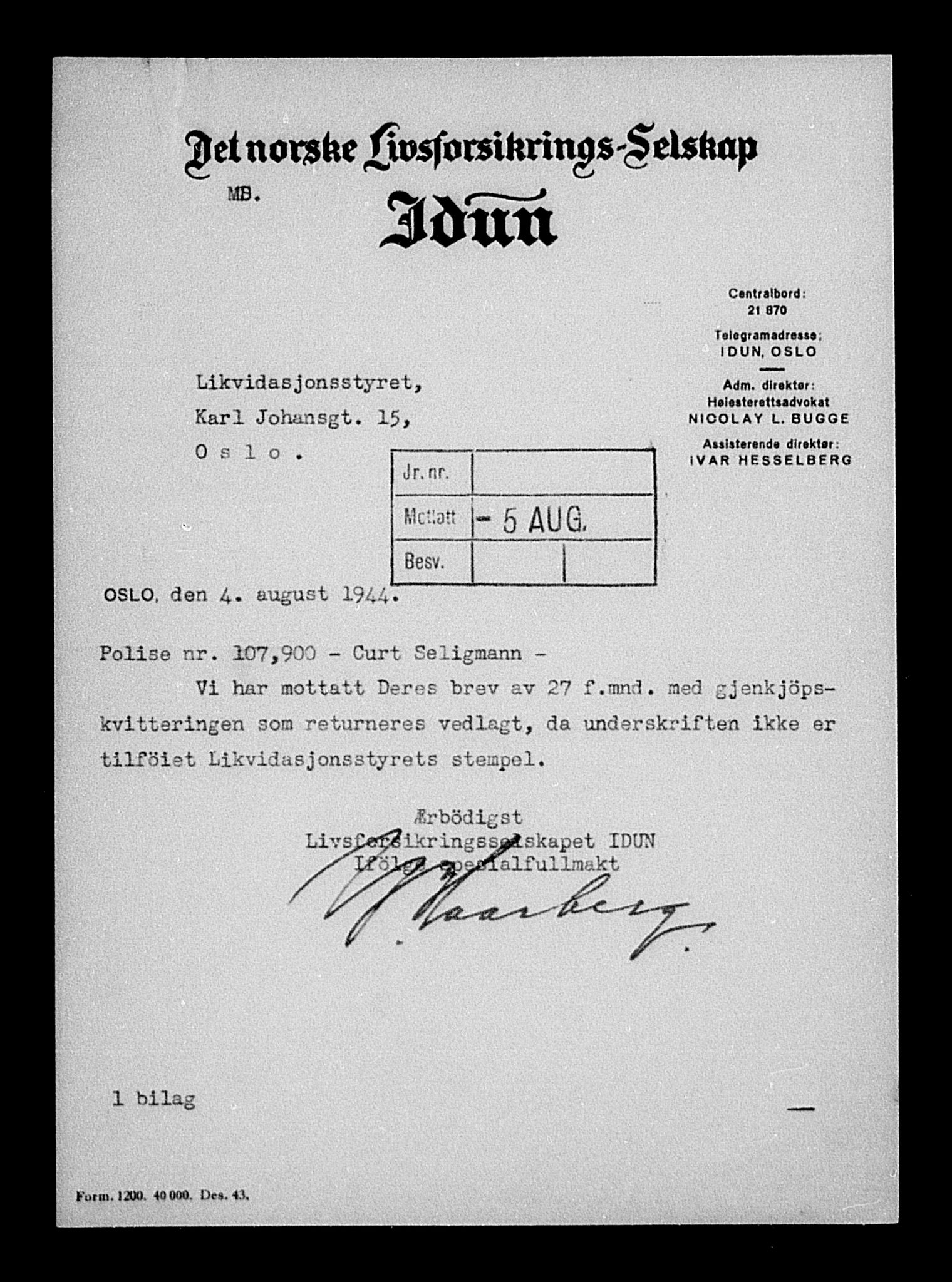 Justisdepartementet, Tilbakeføringskontoret for inndratte formuer, AV/RA-S-1564/H/Hc/Hcb/L0915: --, 1945-1947, p. 395