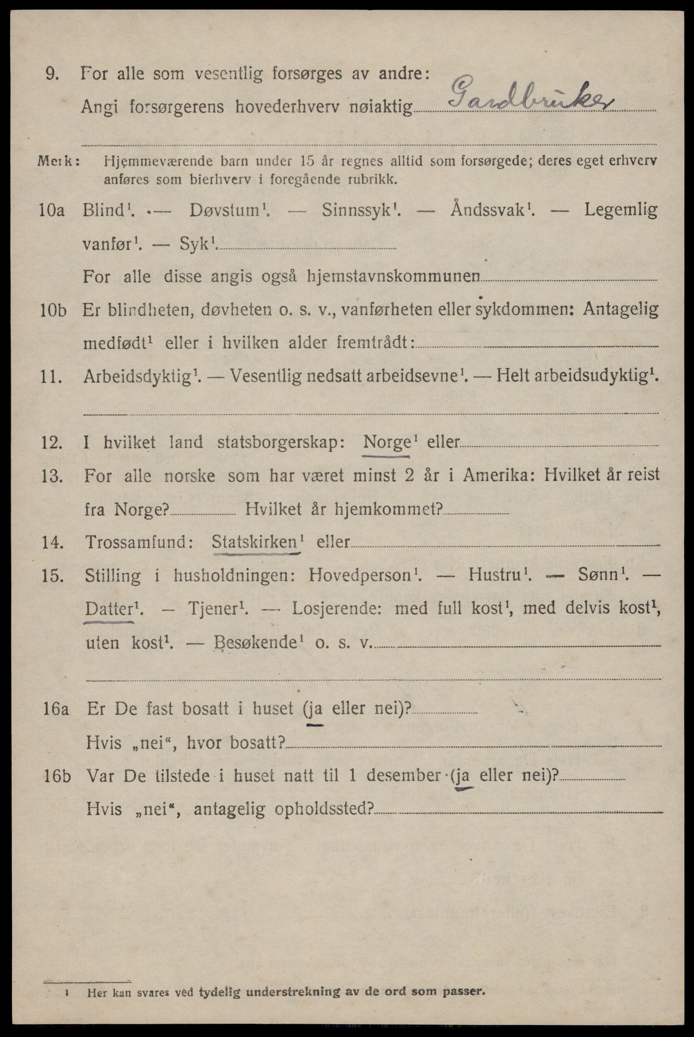 SAST, 1920 census for Skjold, 1920, p. 4433