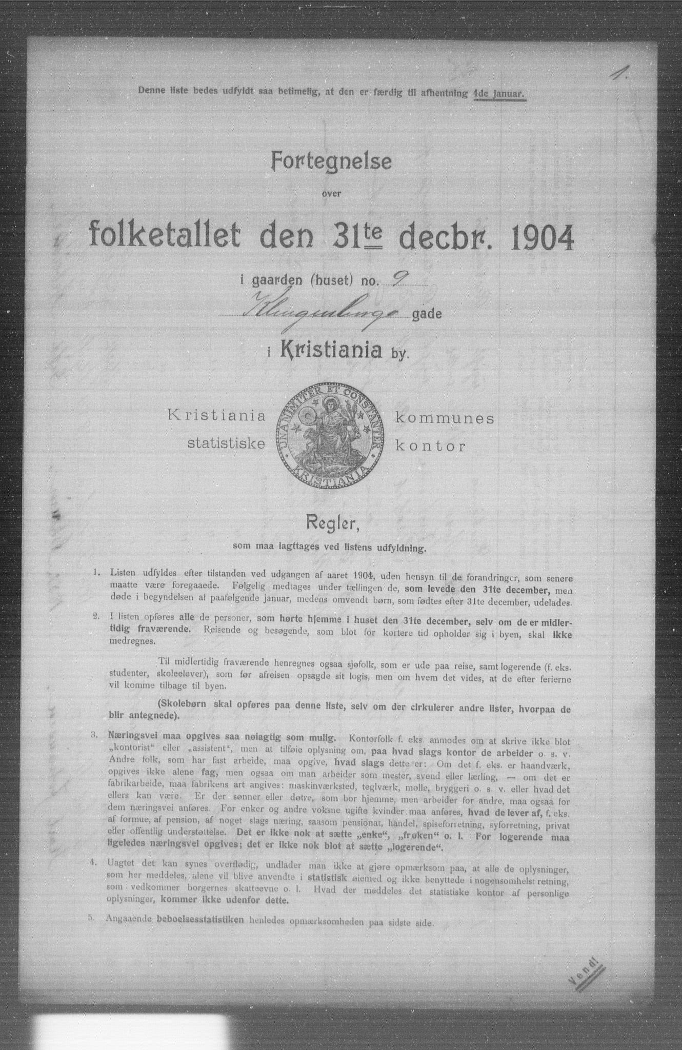 OBA, Municipal Census 1904 for Kristiania, 1904, p. 9921