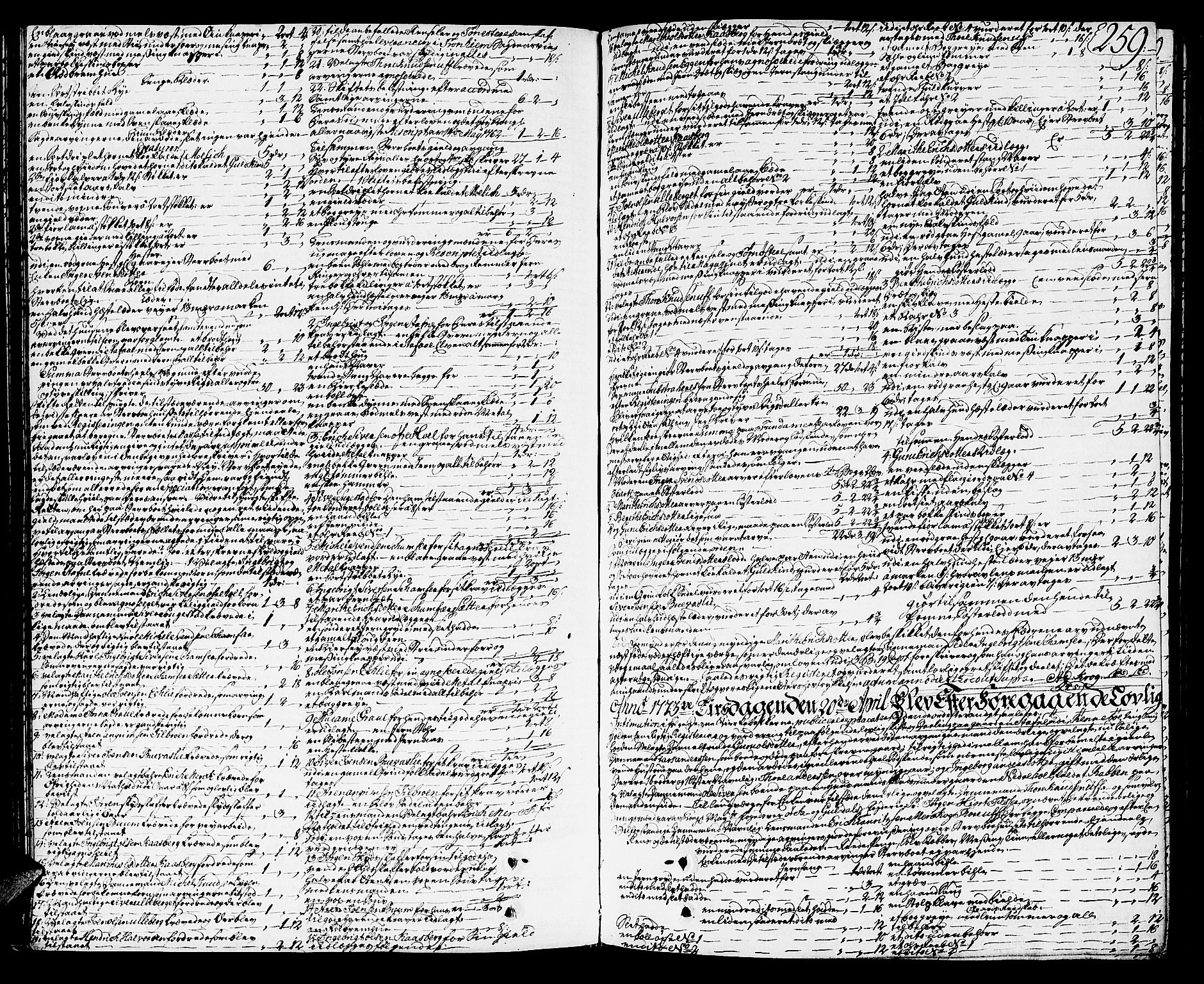 Orkdal sorenskriveri, SAT/A-4169/1/3/3Aa/L0007: Skifteprotokoller, 1767-1782, p. 258b-259a