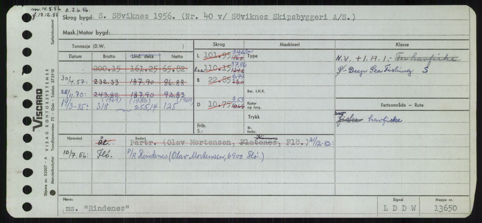 Sjøfartsdirektoratet med forløpere, Skipsmålingen, AV/RA-S-1627/H/Ha/L0004/0002: Fartøy, Mas-R / Fartøy, Odin-R, p. 699