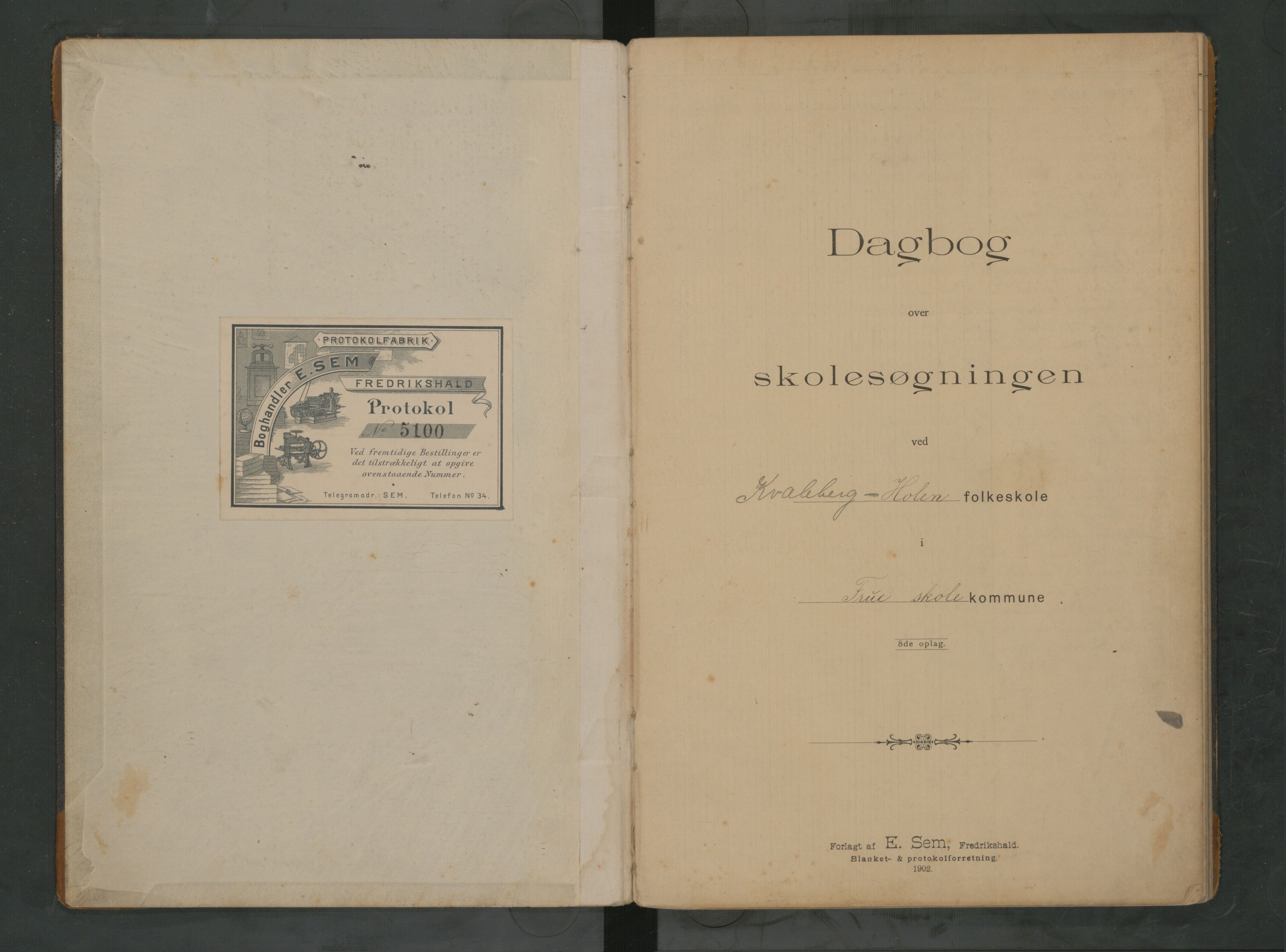 Hetland kommune. Kvaleberg skole, BYST/A-0145/G/Ga/L0005: Klassedagbok, 1907-1914