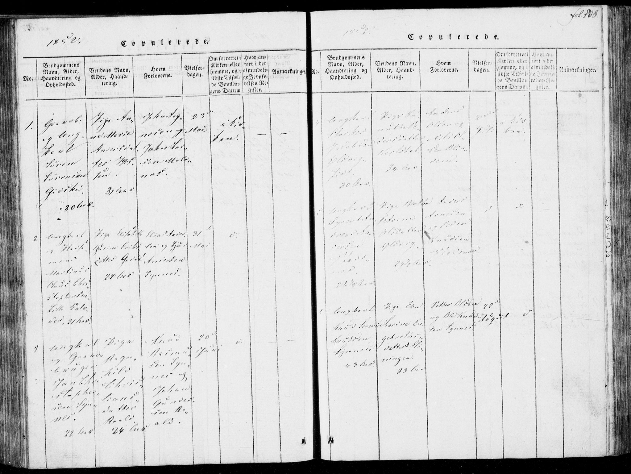 Ministerialprotokoller, klokkerbøker og fødselsregistre - Møre og Romsdal, AV/SAT-A-1454/537/L0517: Parish register (official) no. 537A01, 1818-1862, p. 208